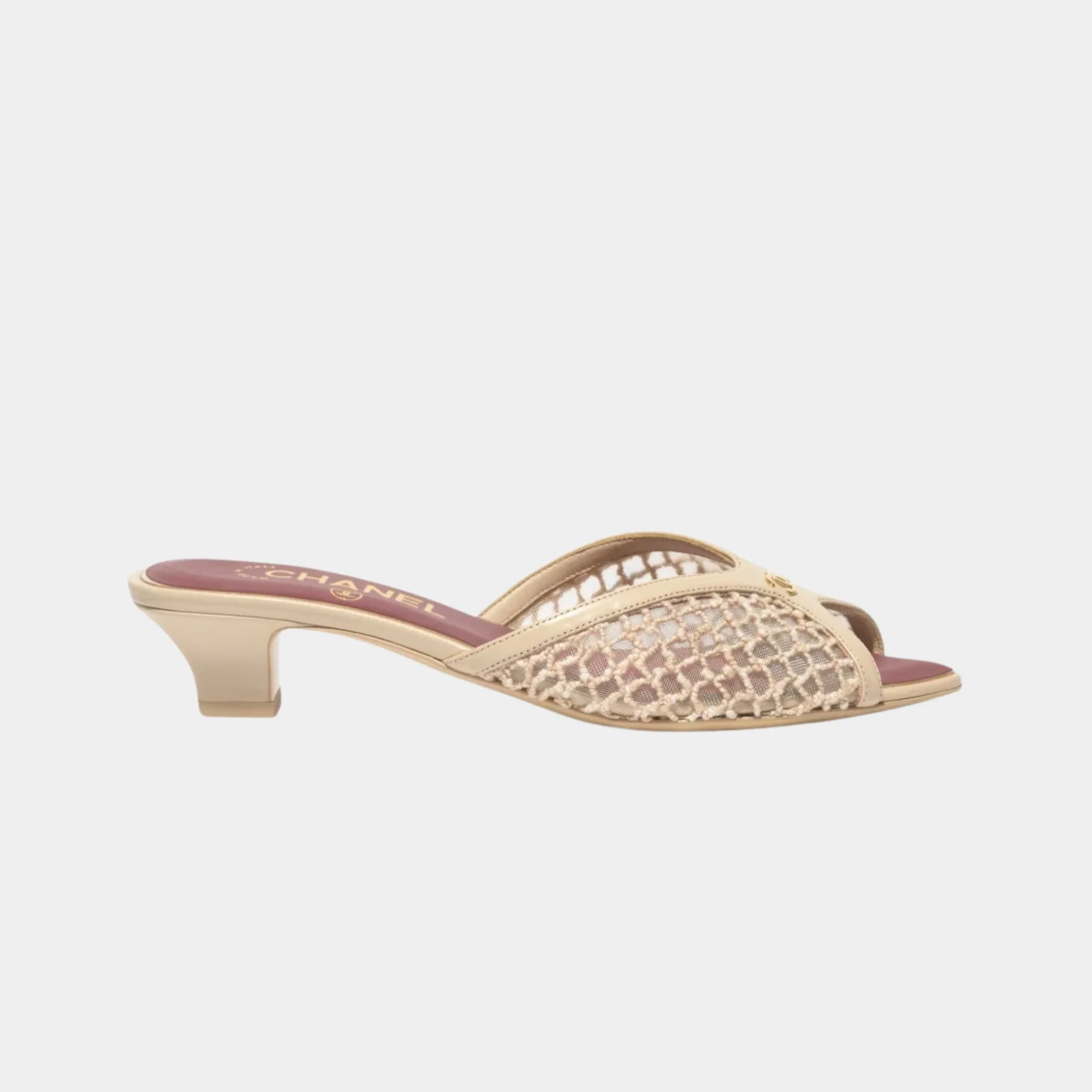Mules in Mixed Fibers Cotton & Lambskin