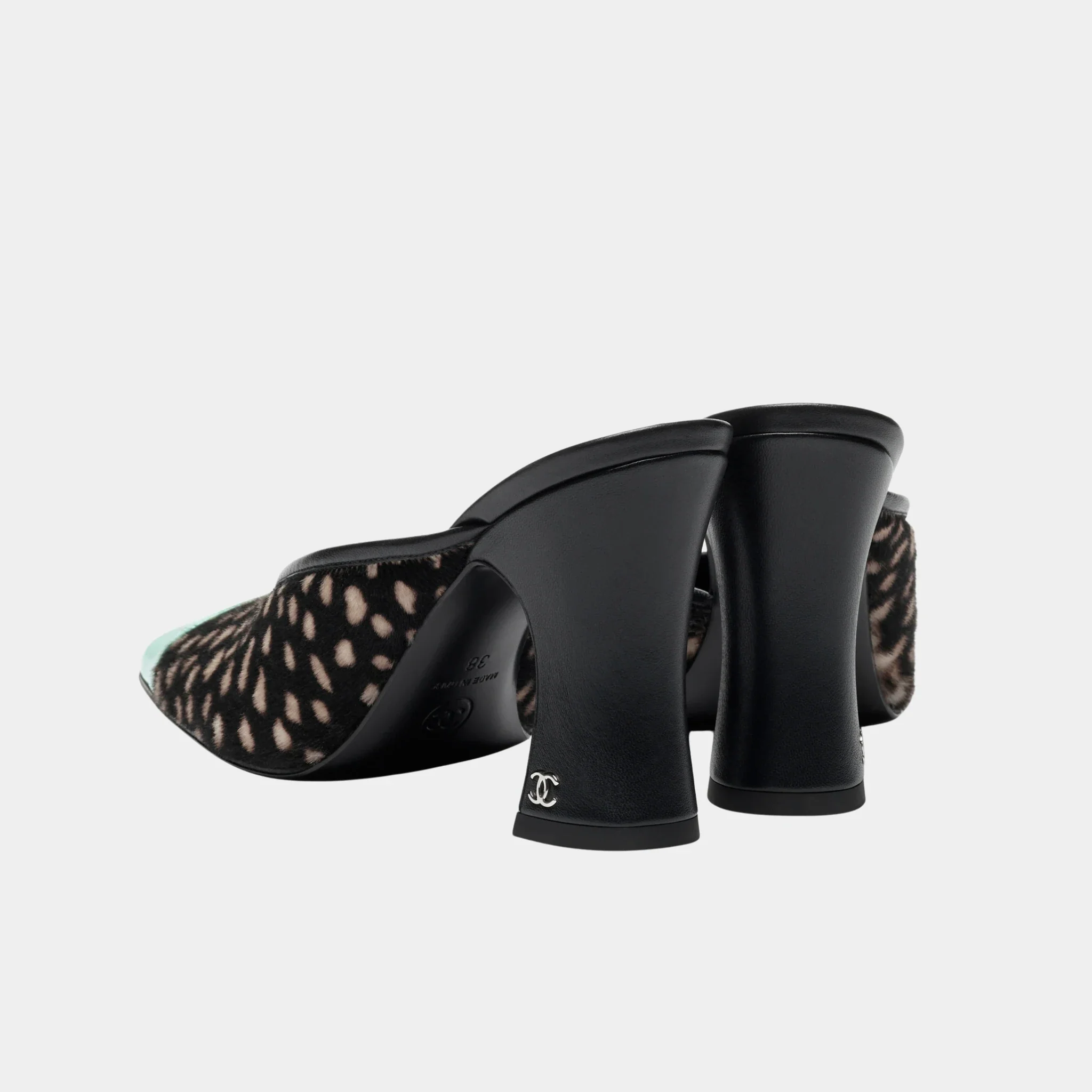Mules in Lambskin & Patent Calfskin - Image 2