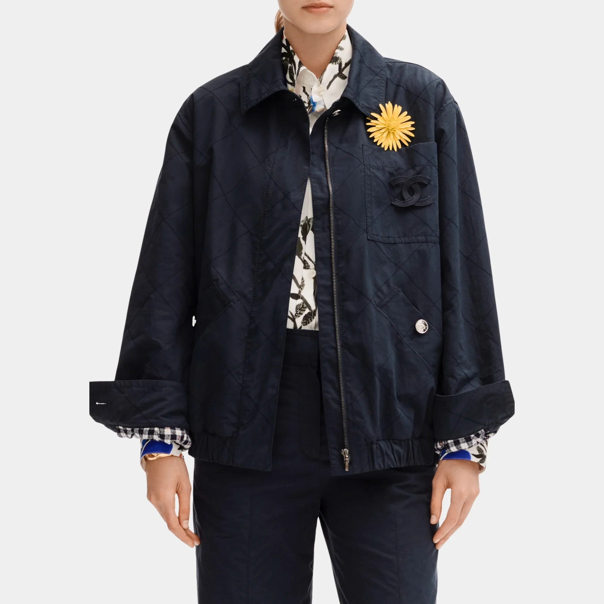 Navy Blue Jacket in Cotton