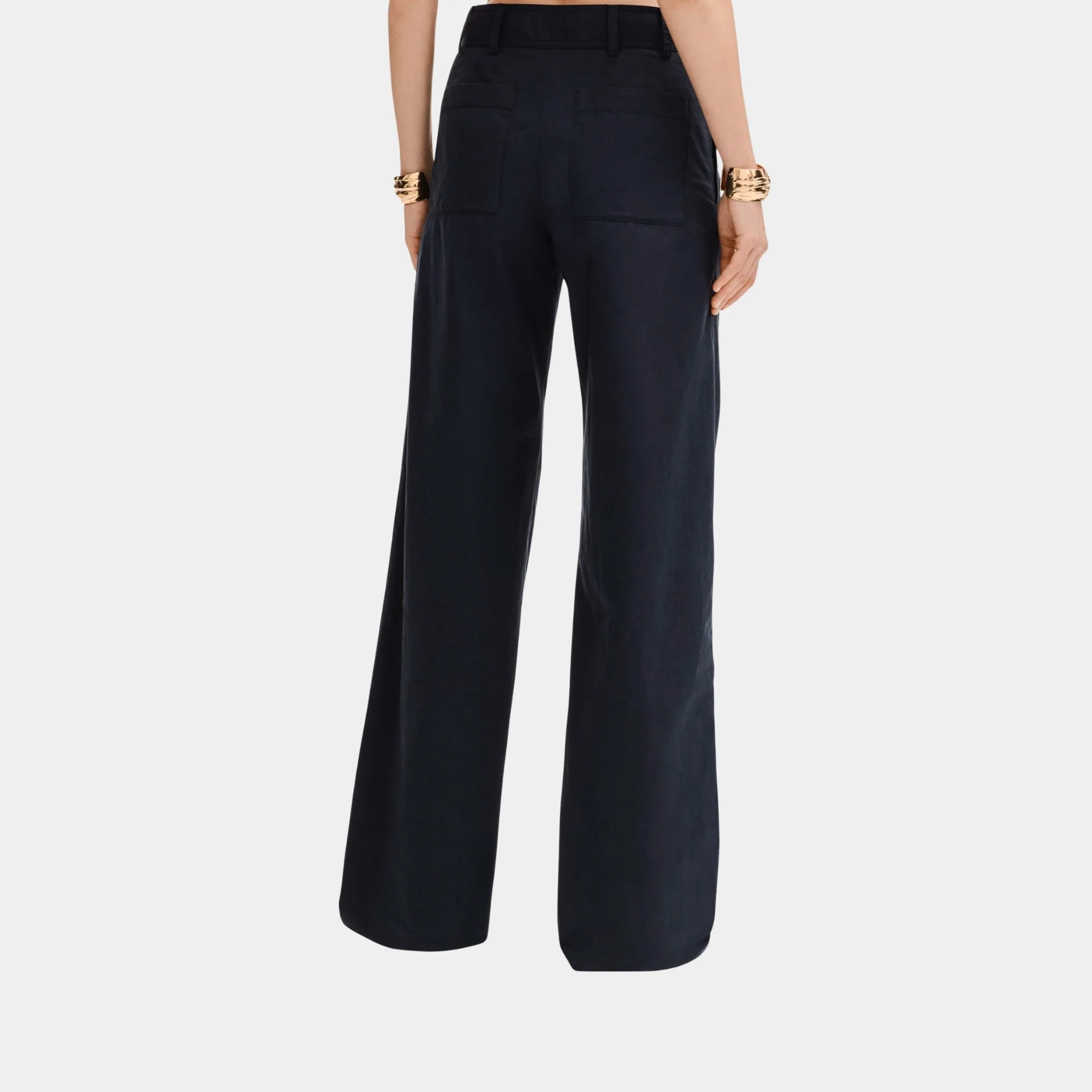 Navy Blue Trousers in Cotton - Image 2