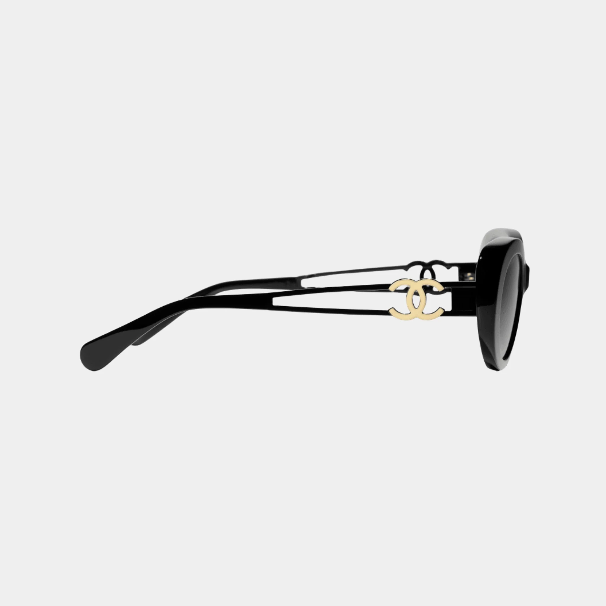 Oval Sunglasses in Acetate and Metal Frame
