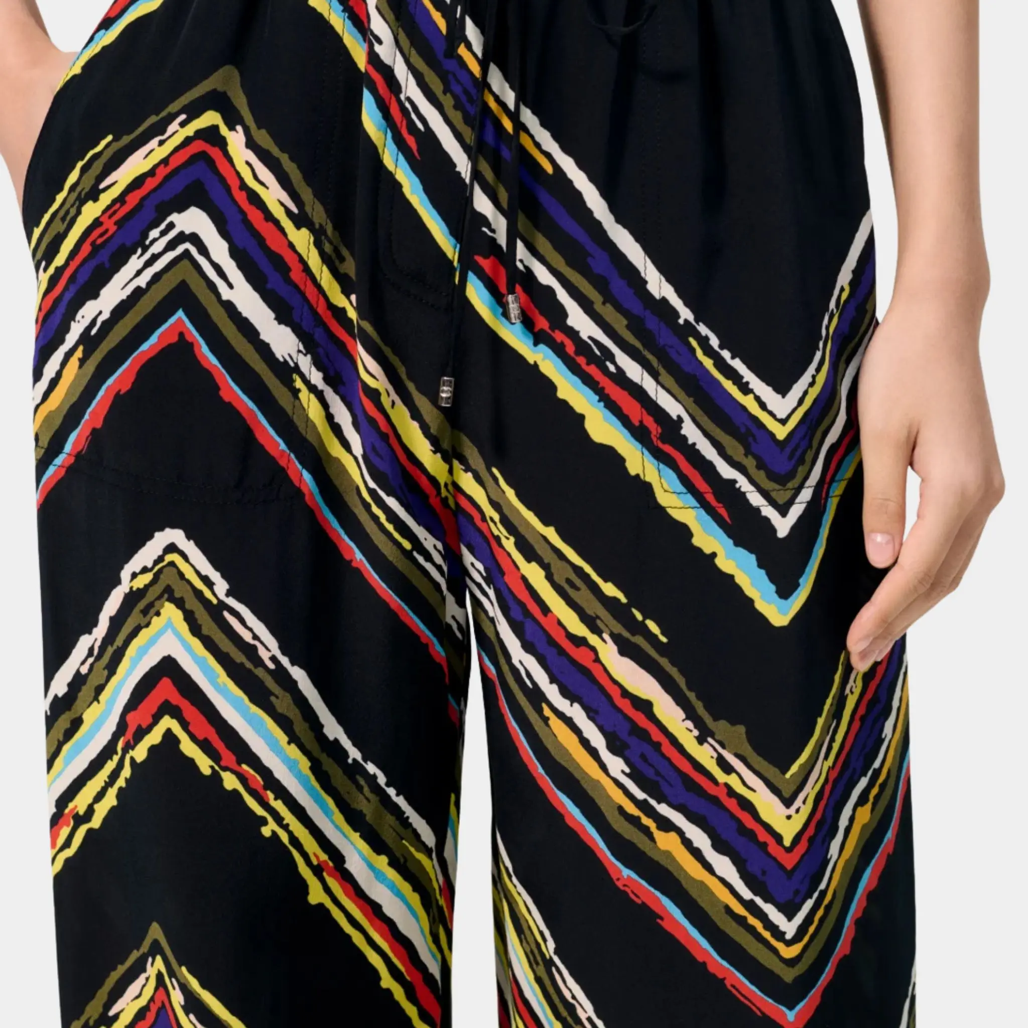 Pants Silk Black & Multicoloured - Image 2