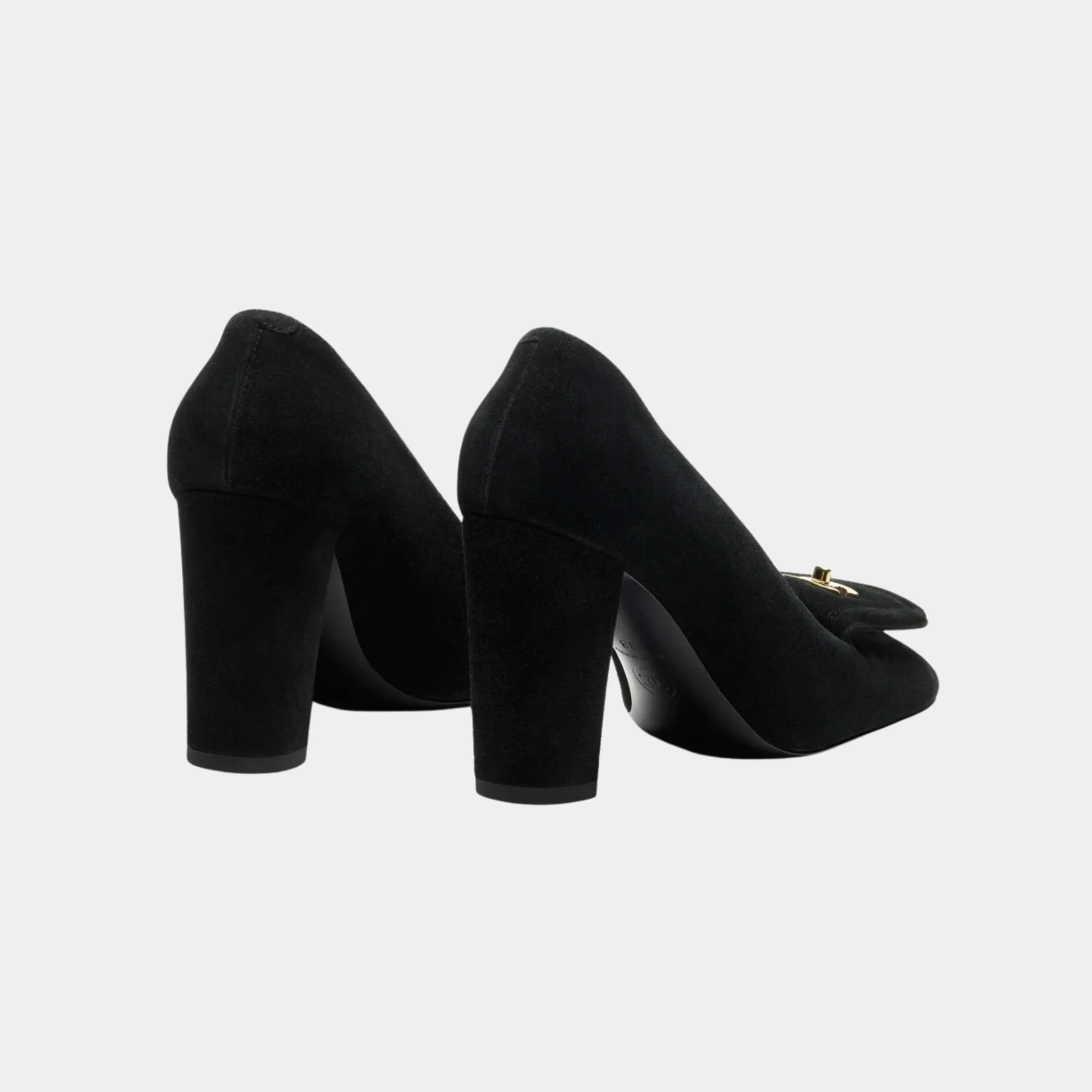 Pumps in Black Suede Calfskin - Image 2
