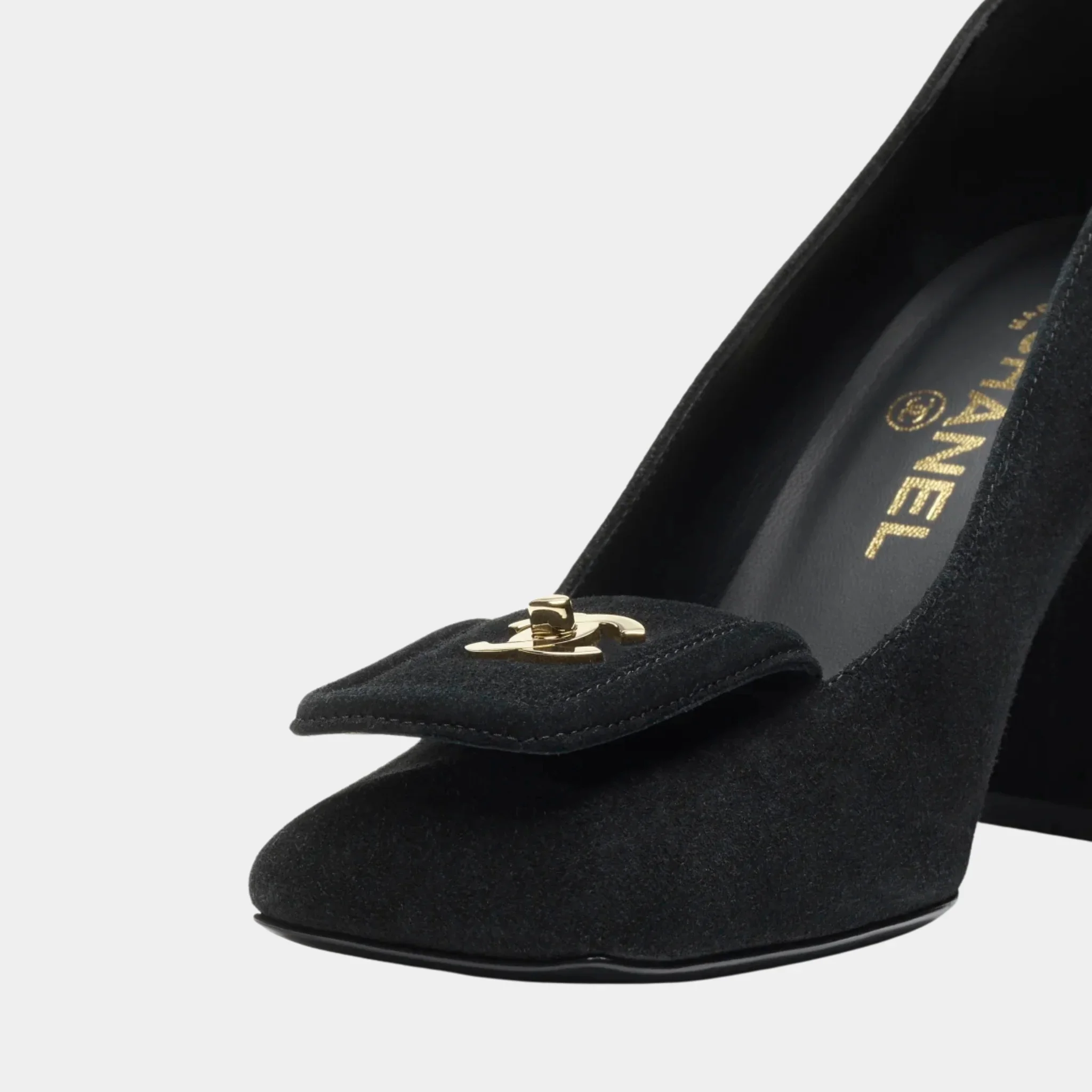 Pumps in Black Suede Calfskin - Image 3