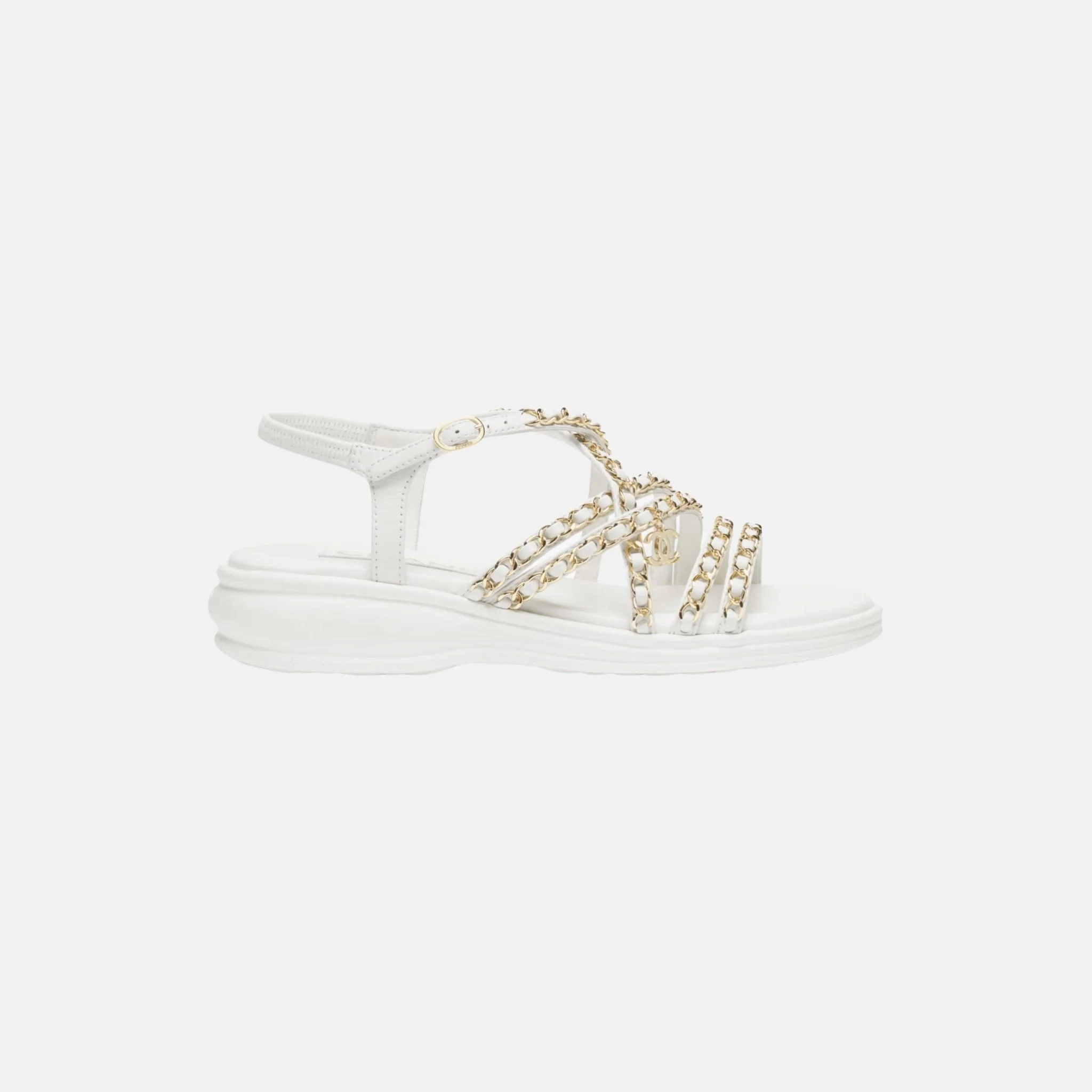 Sandals in Lambskin and Metal