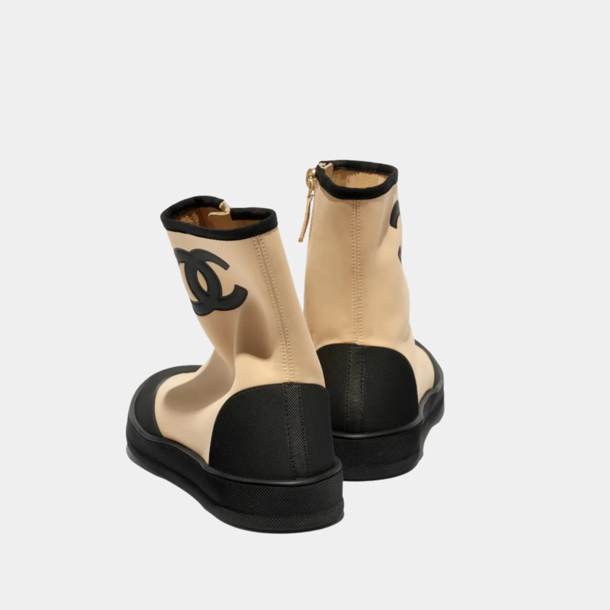 Short Boots in Mixed Fibers & Rubber - Image 2