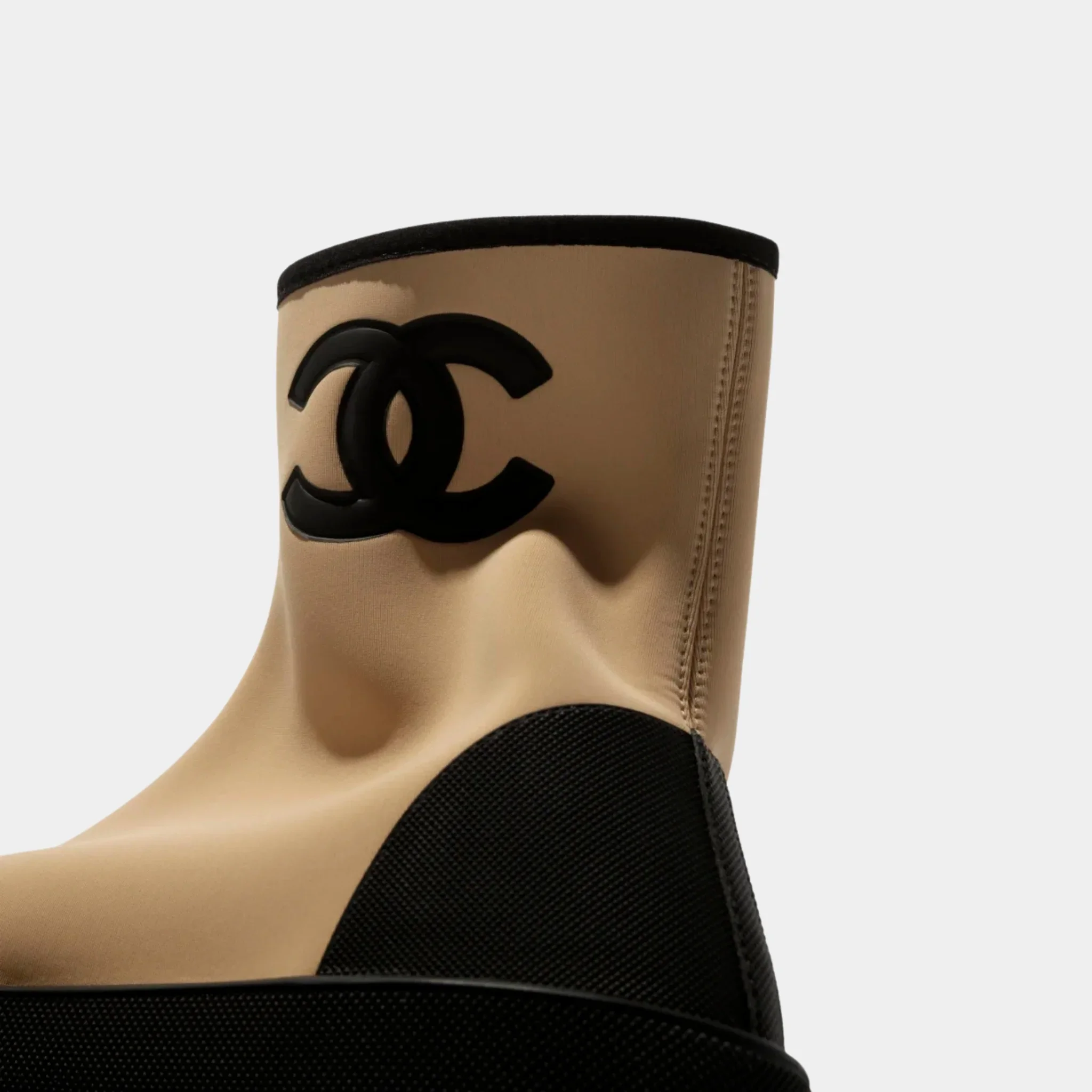 Short Boots in Mixed Fibers & Rubber - Image 3