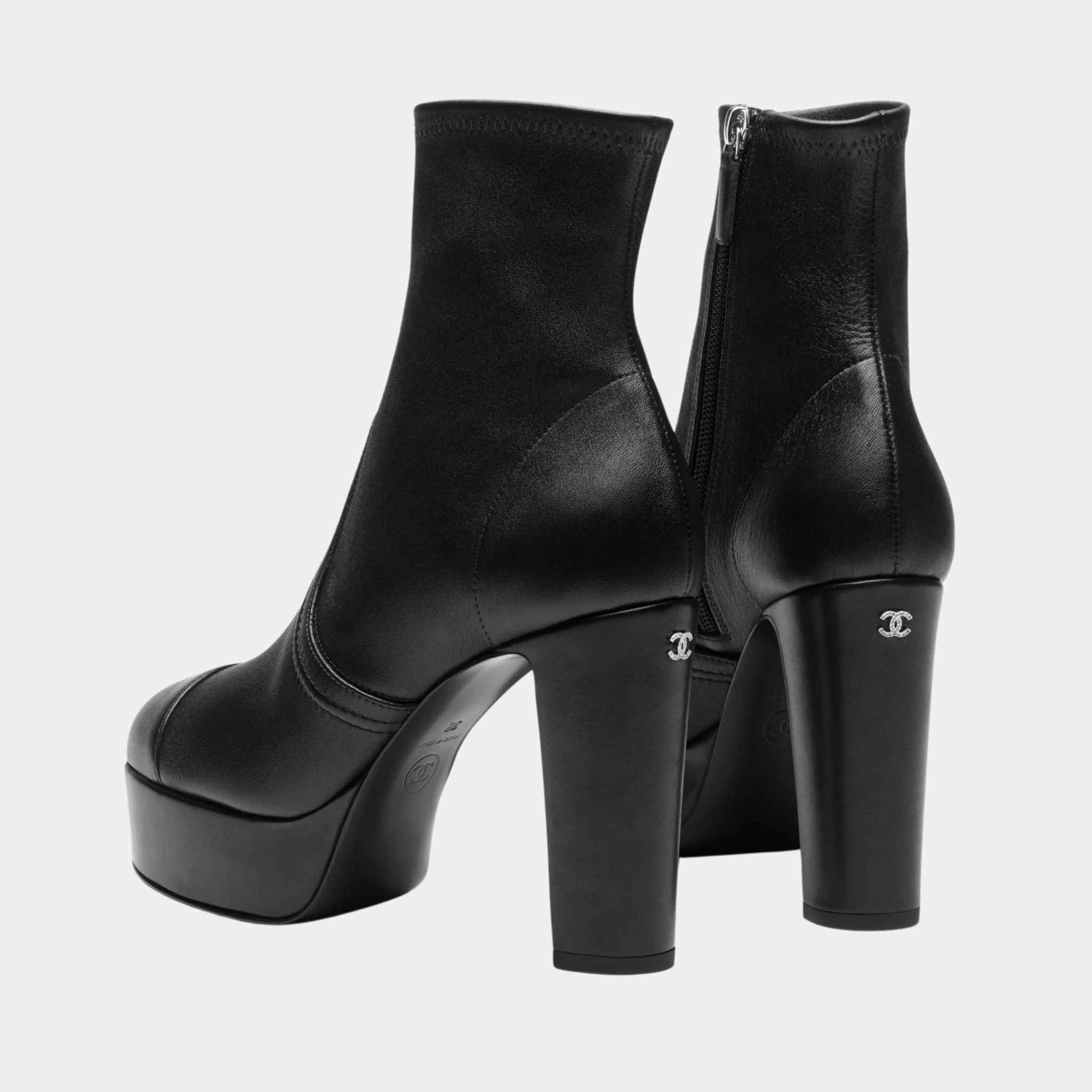 Short Boots Lambskin Black - Image 3