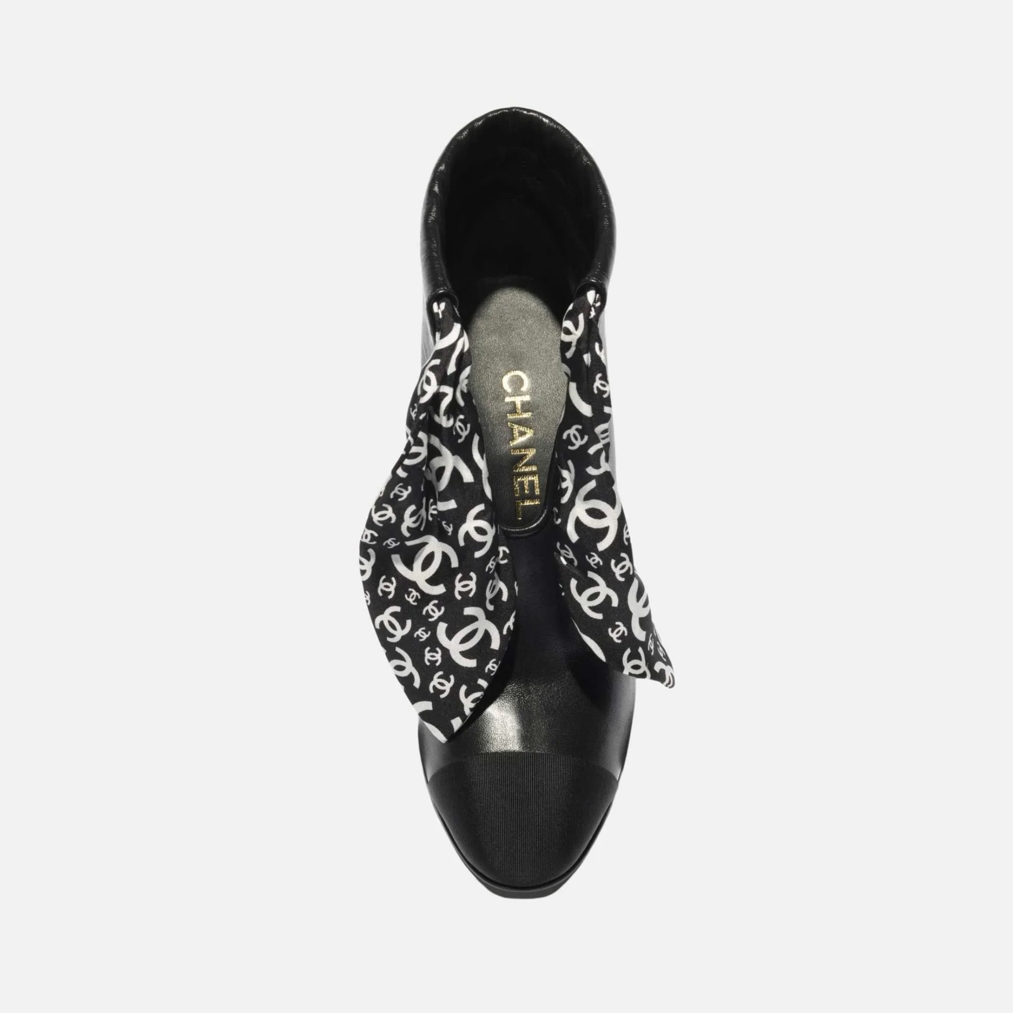 Short Boots in Lambskin Silk and Grosgrain - Image 2