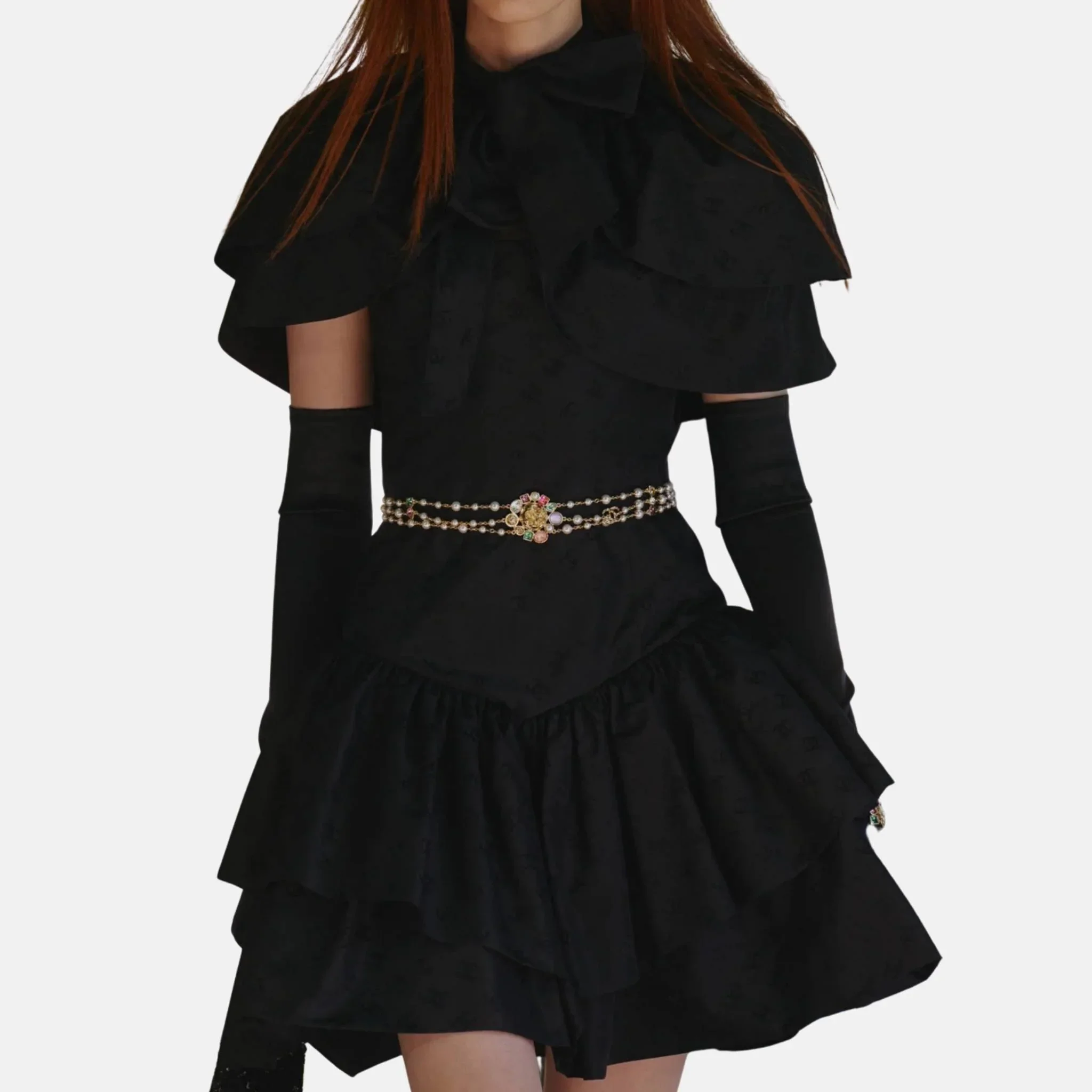 Short Dress in Silk Taffeta