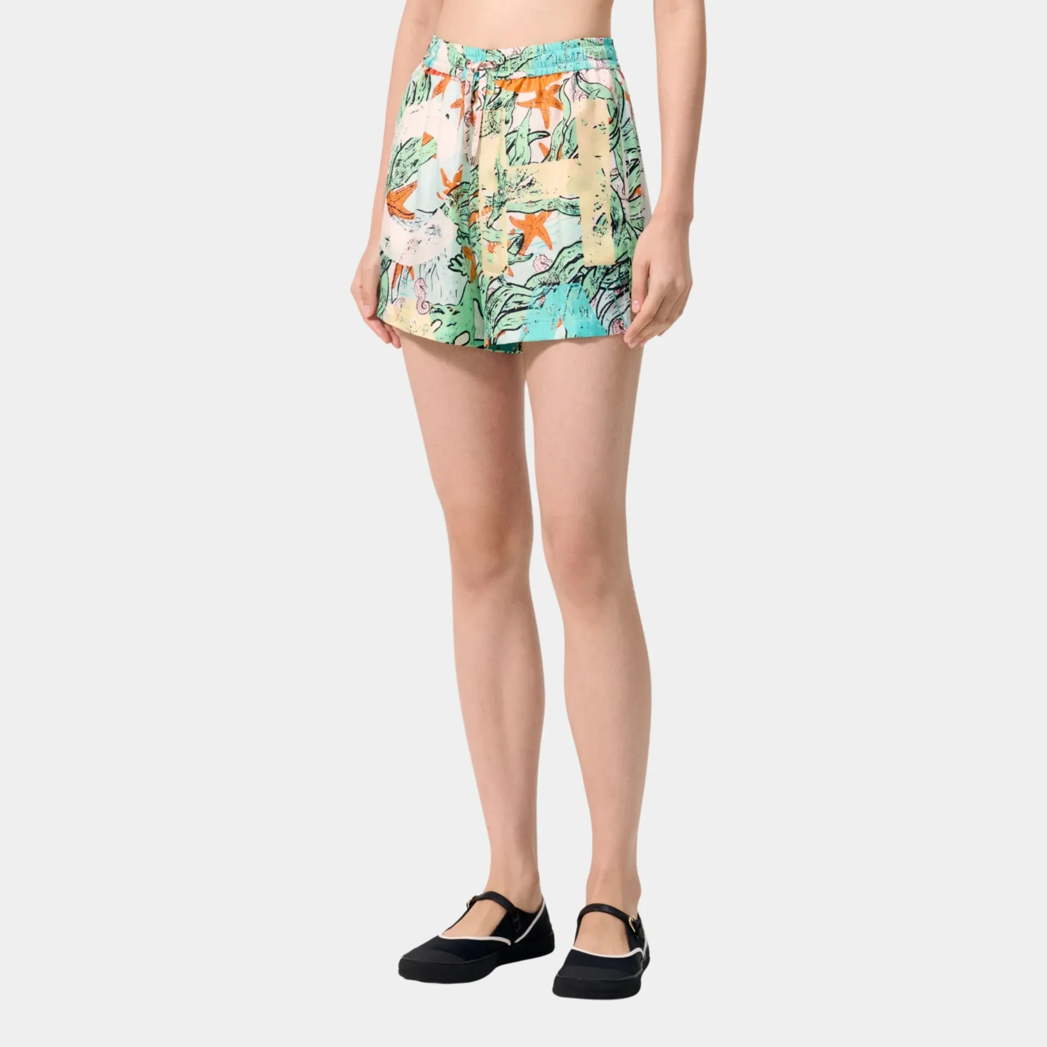 Shorts in Multicolour Silk