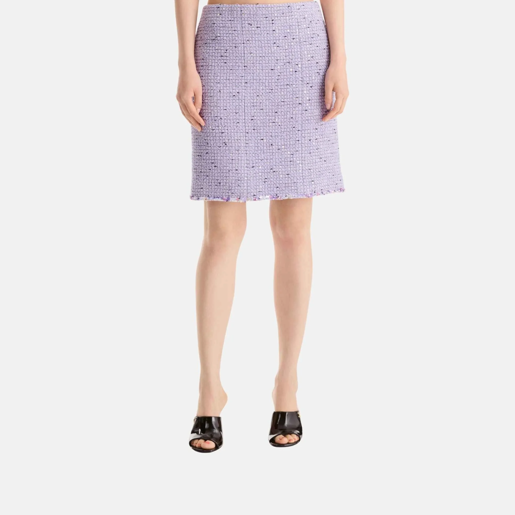 Skirt in Cotton Tweed and Sequins