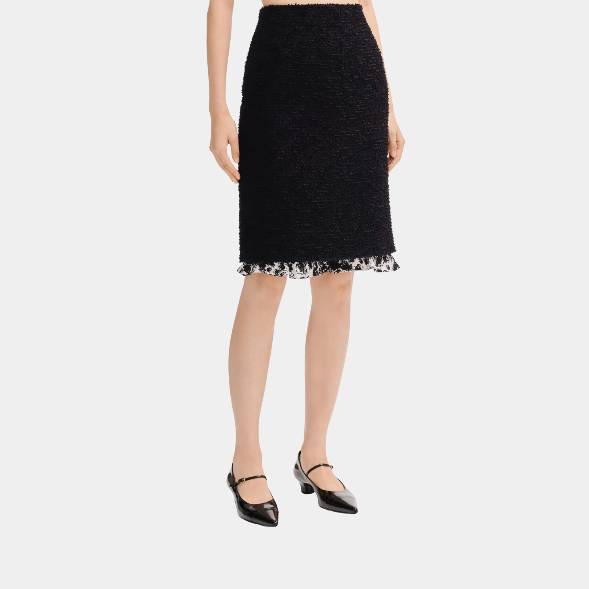 Skirt in Black Tweed