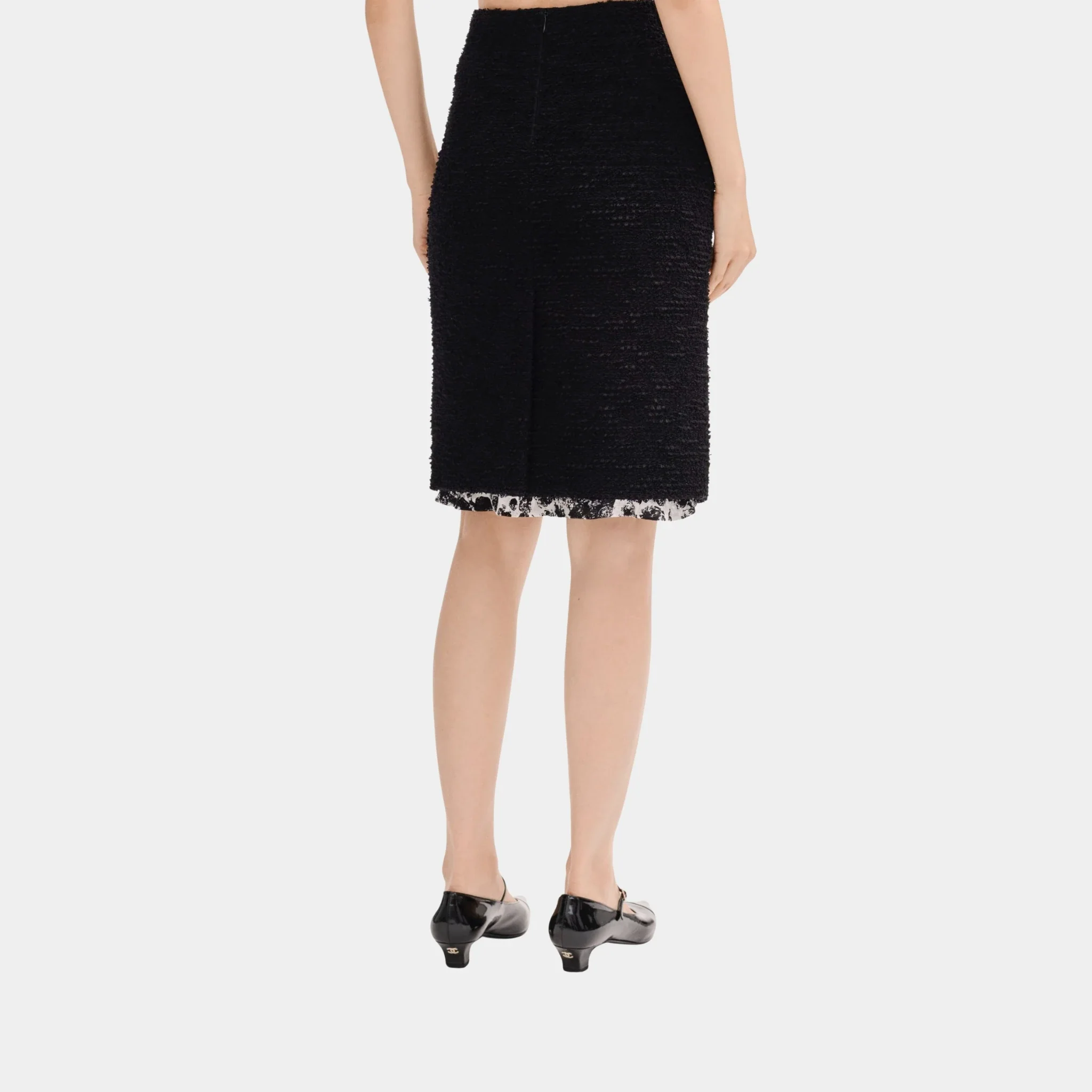 Skirt in Black Tweed - Image 2
