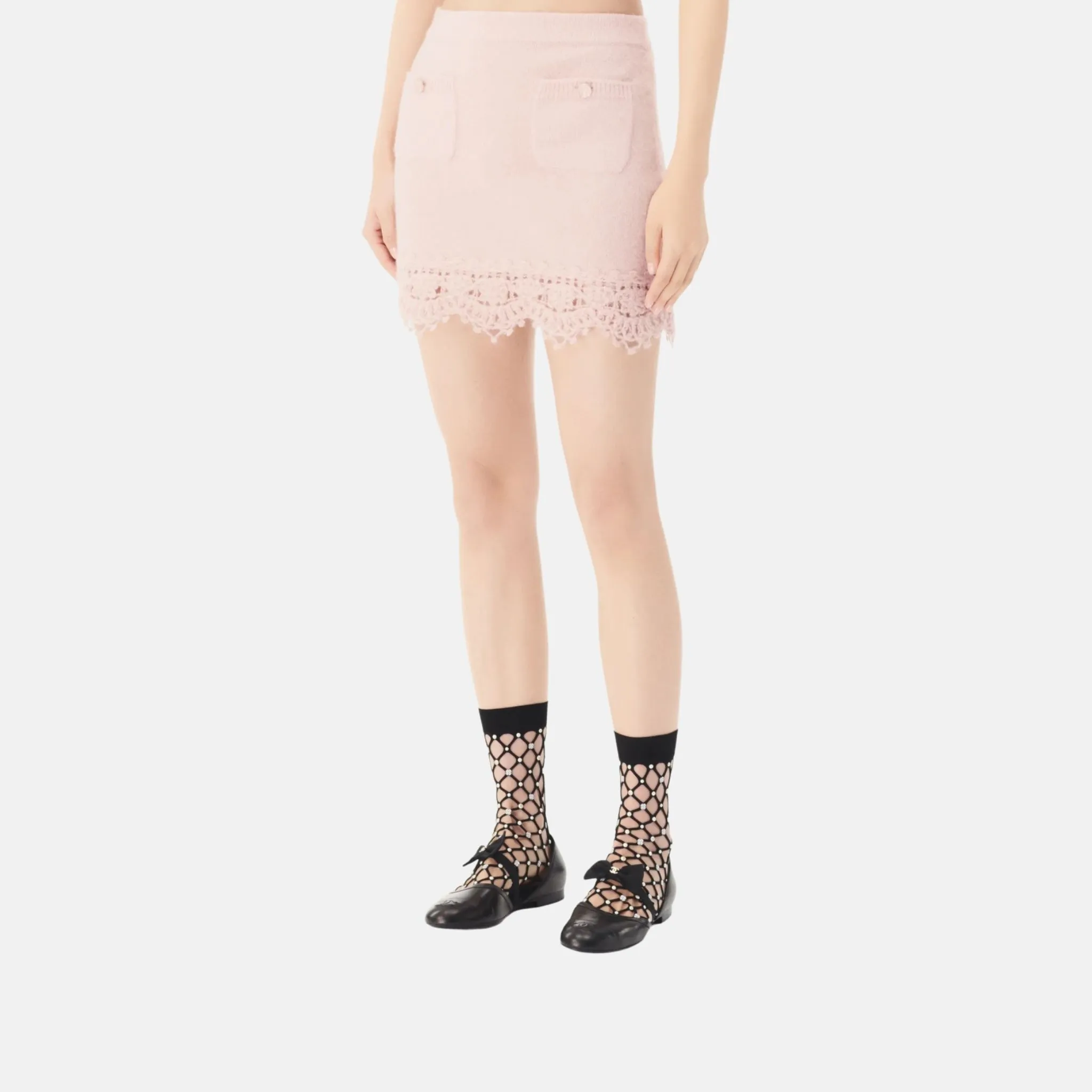 Skirt in Embroidered Alpaca and Wool - Image 2