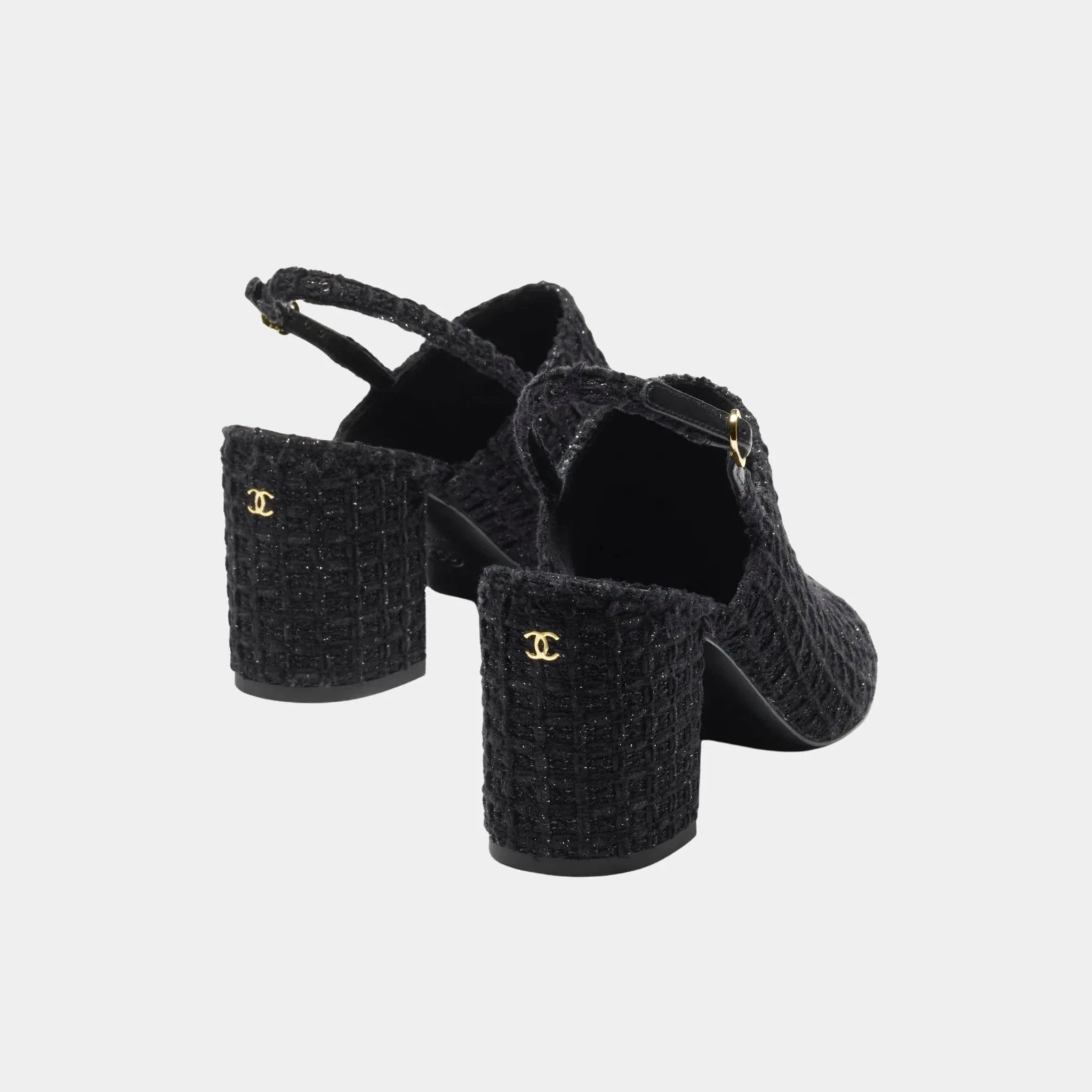 Slingback in Cotton Tweed & Grosgrain - Image 3