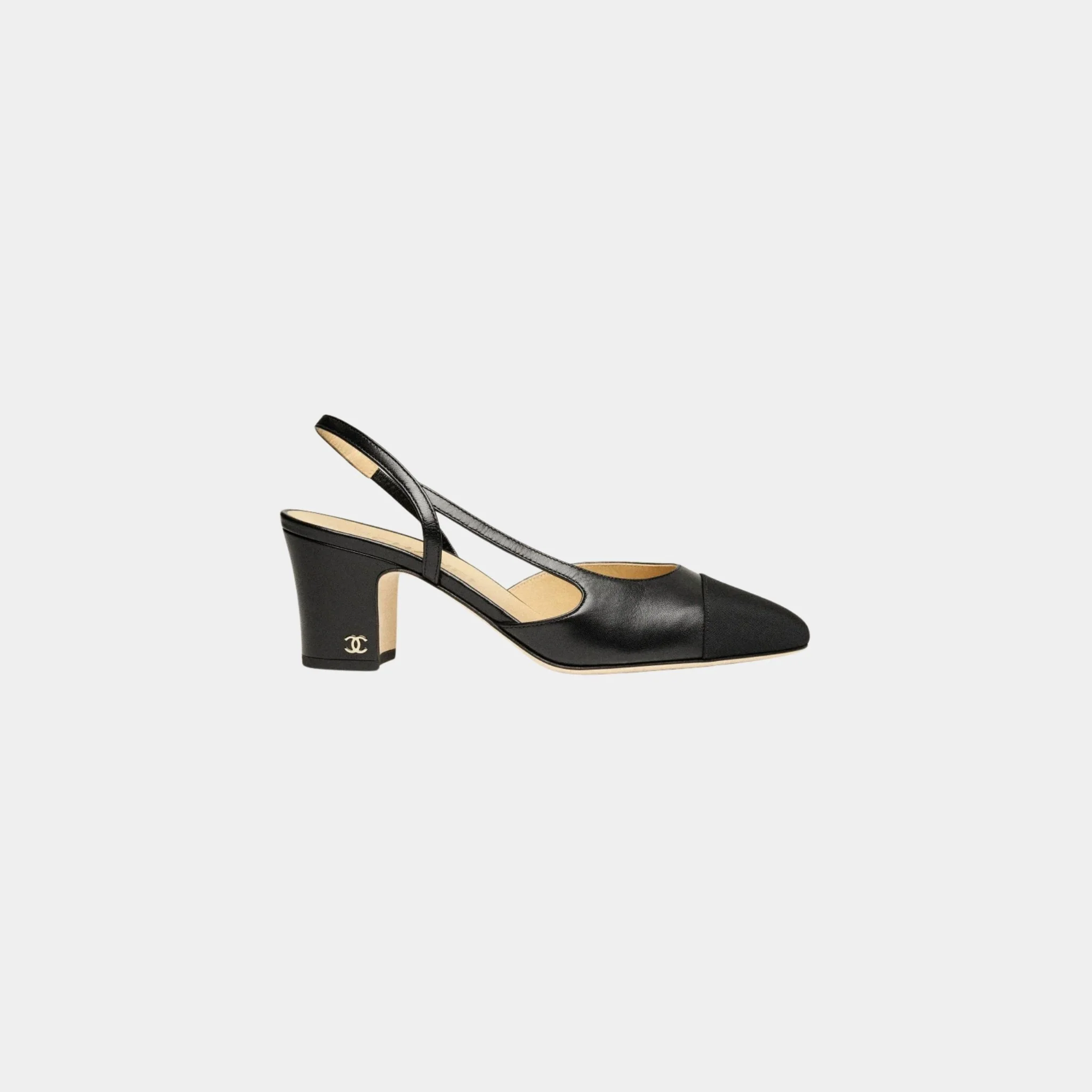 Slingback Heels In Goatskin And Grosgrain - Image 3