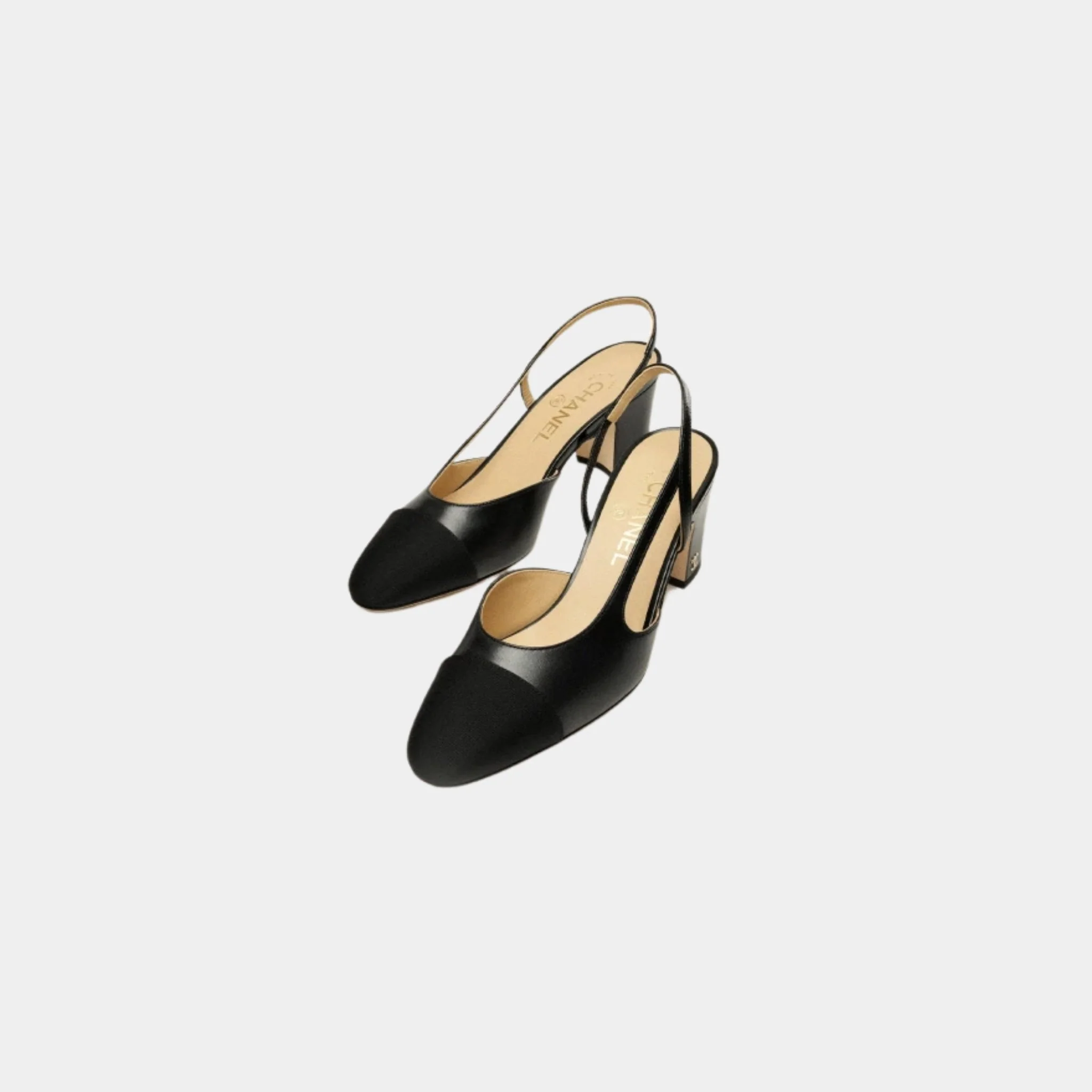 Slingback Heels In Goatskin And Grosgrain - Image 4