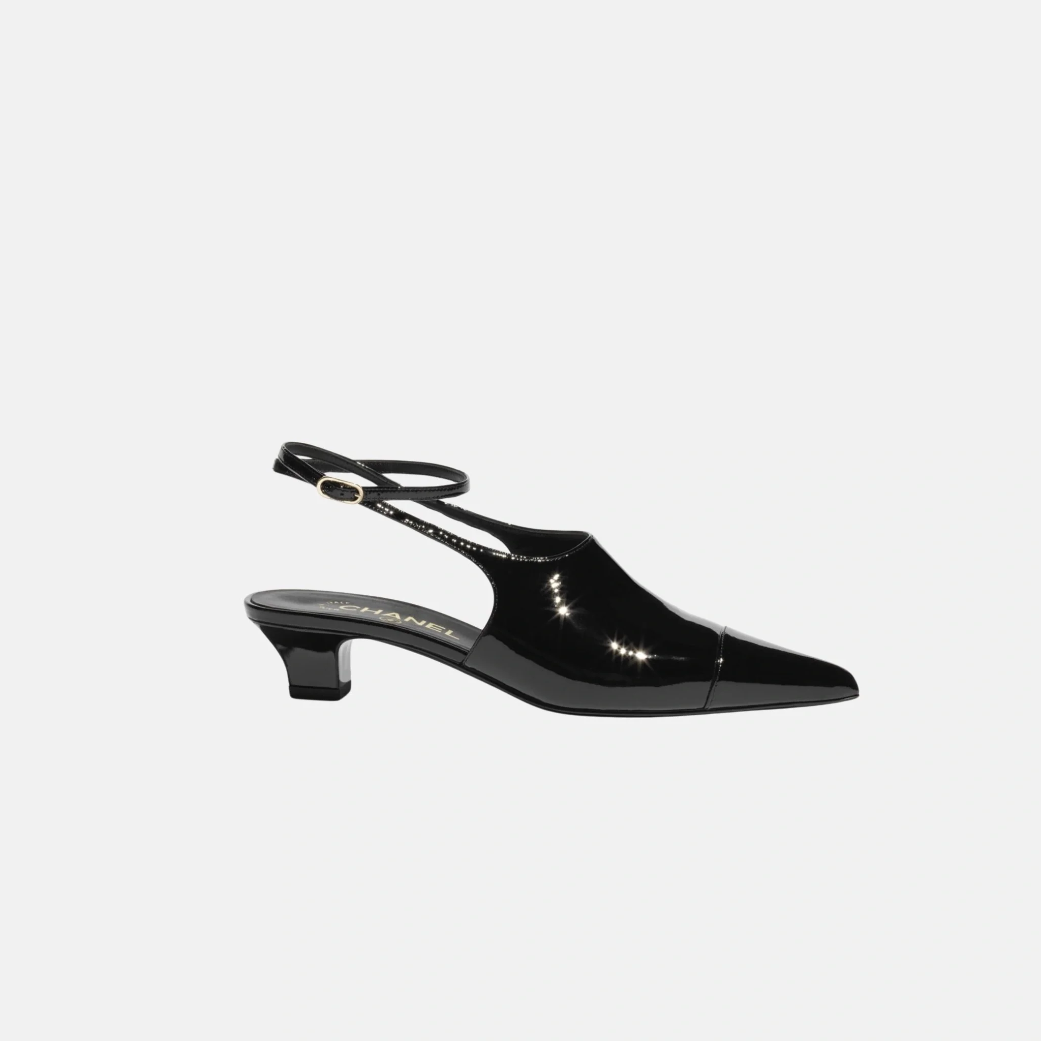 Slingback in Patent Calfskin