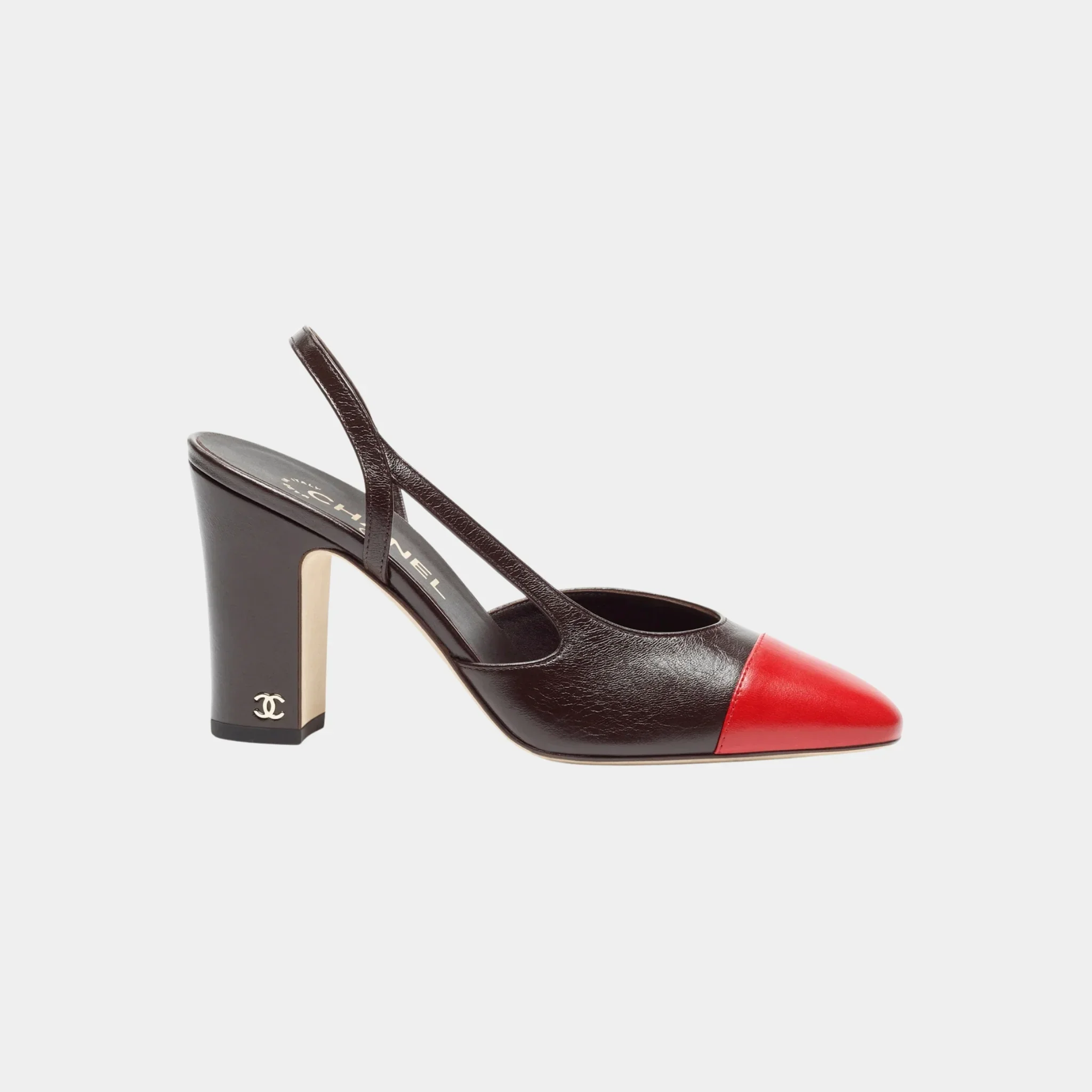 Slingbacks in Crumpled Shiny Lambskin