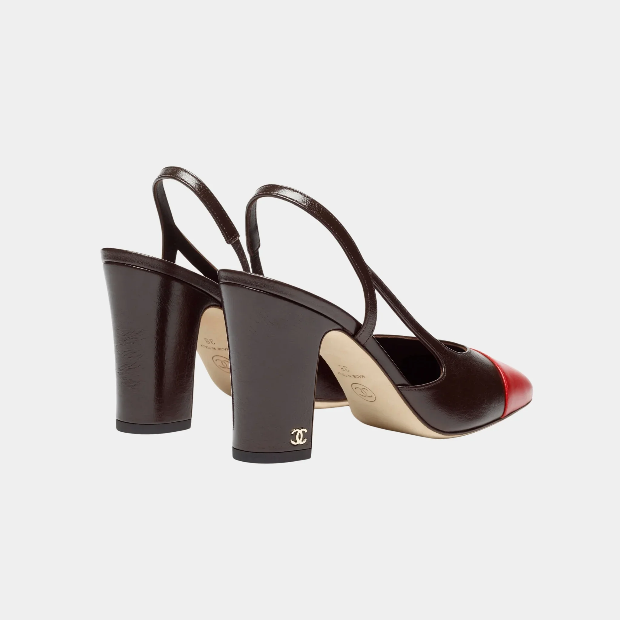 Slingbacks in Crumpled Shiny Lambskin - Image 2
