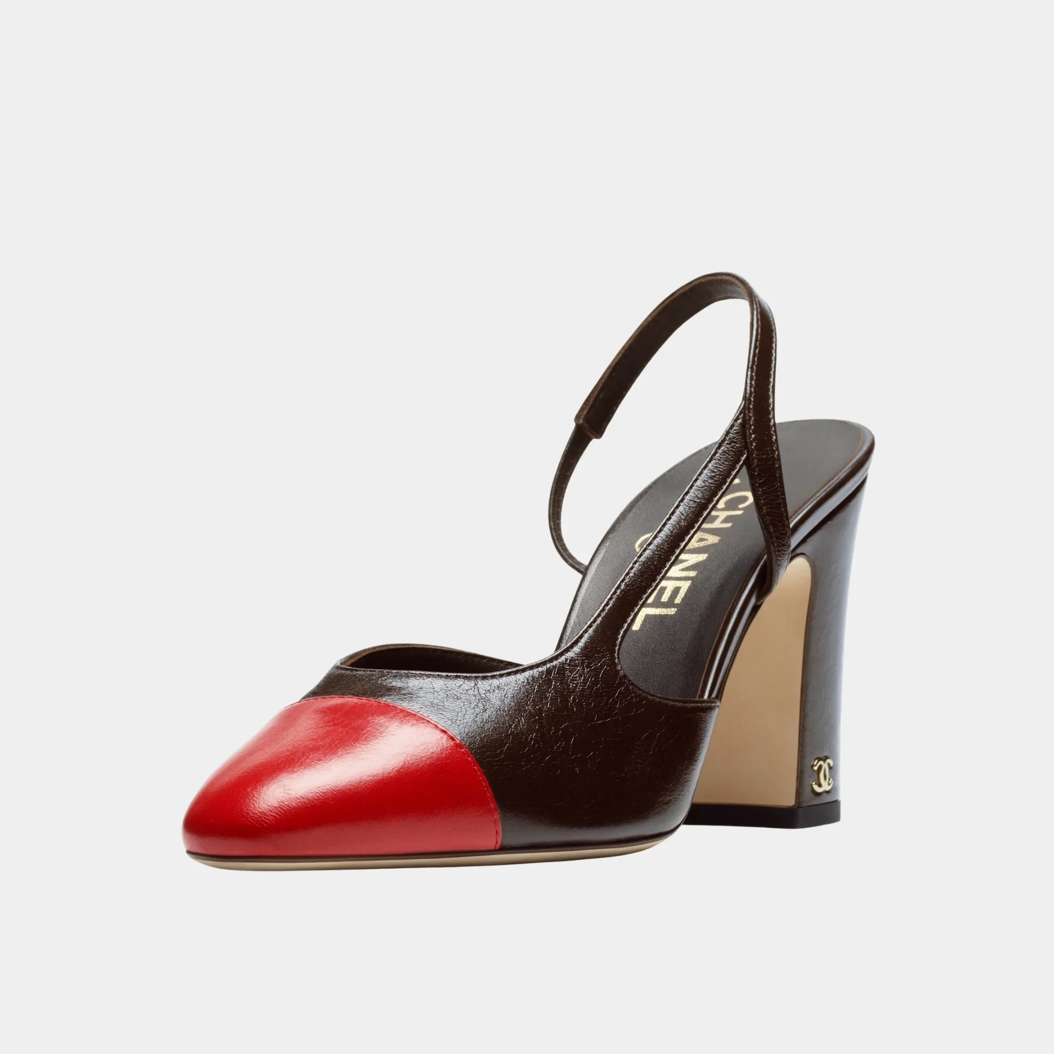 Slingbacks in Crumpled Shiny Lambskin - Image 3