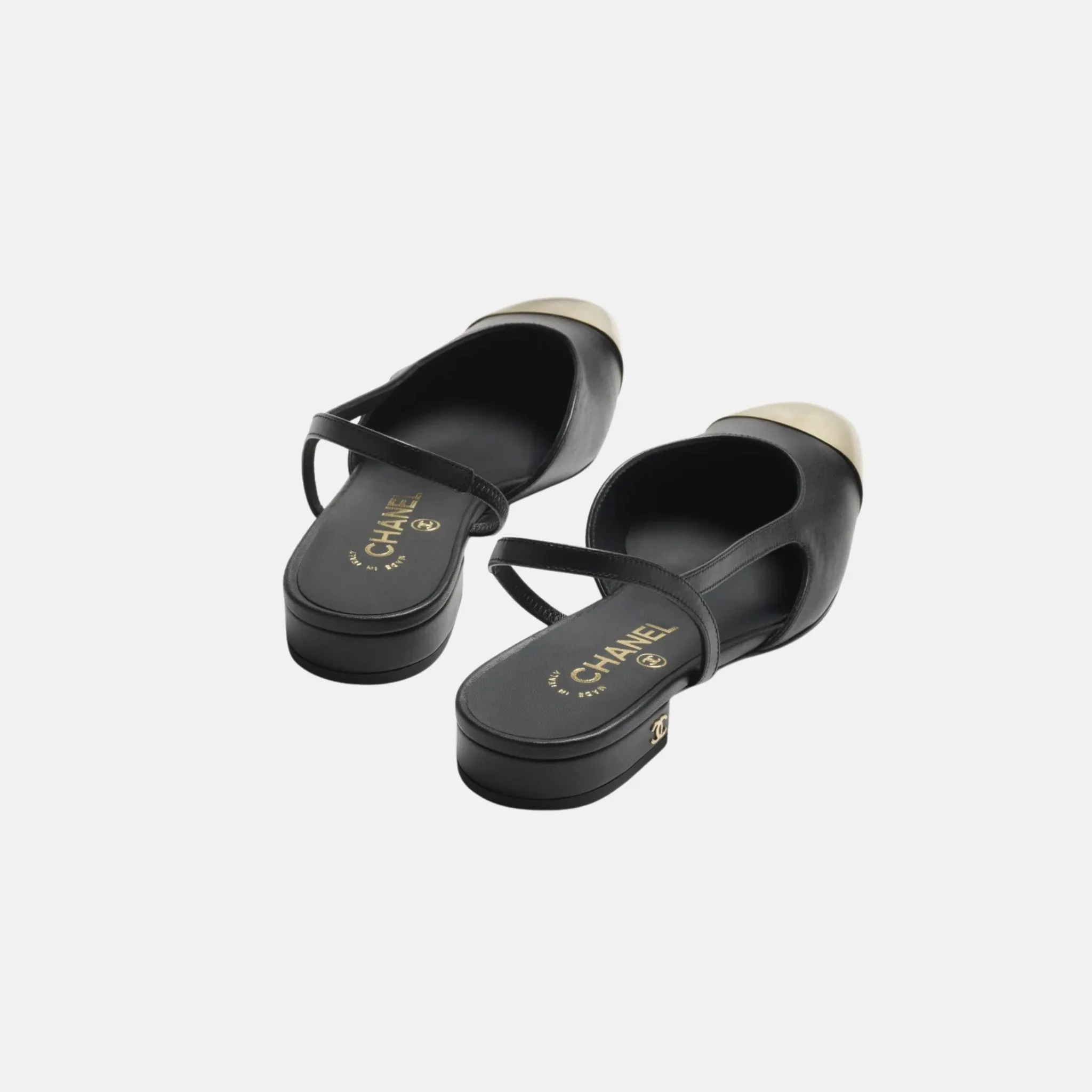 Slingbacks in Calfskin and Metal - Image 2