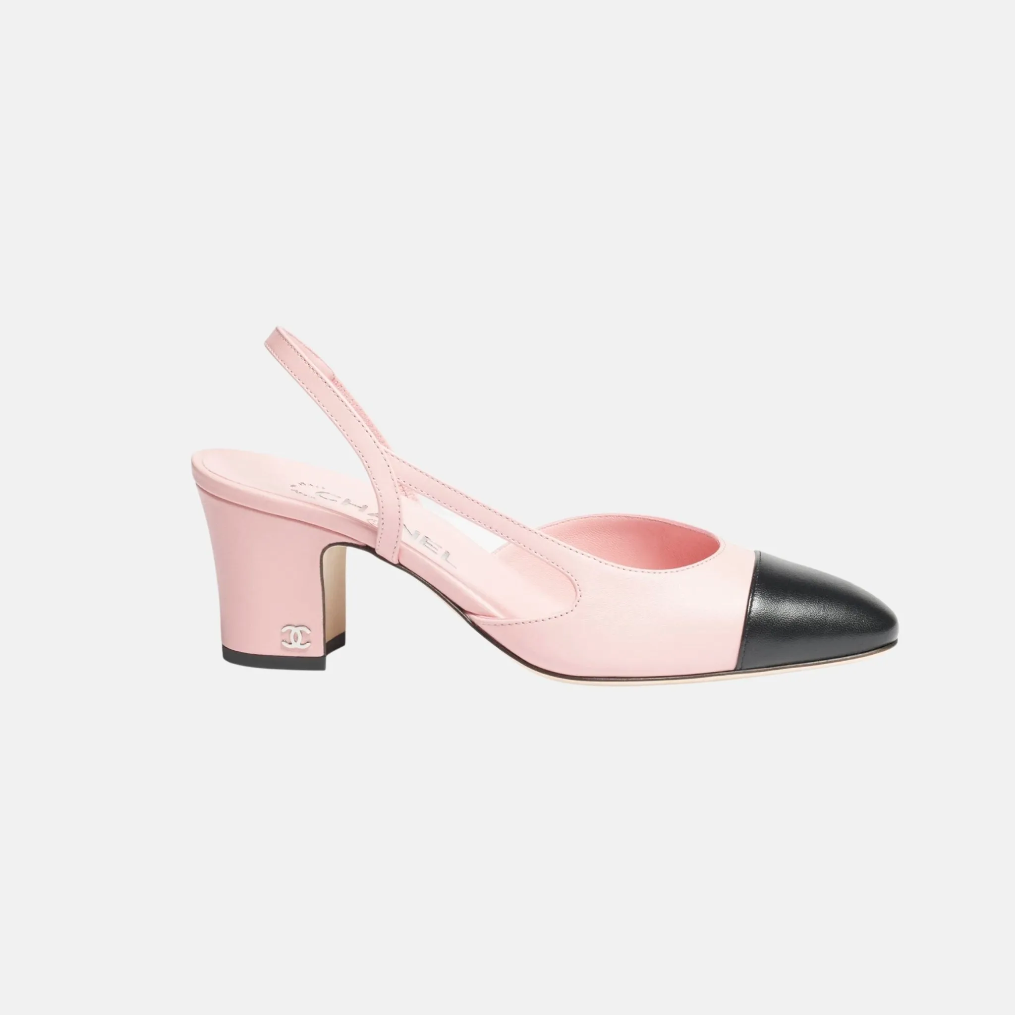 Slingbacks in Light Pink and Black