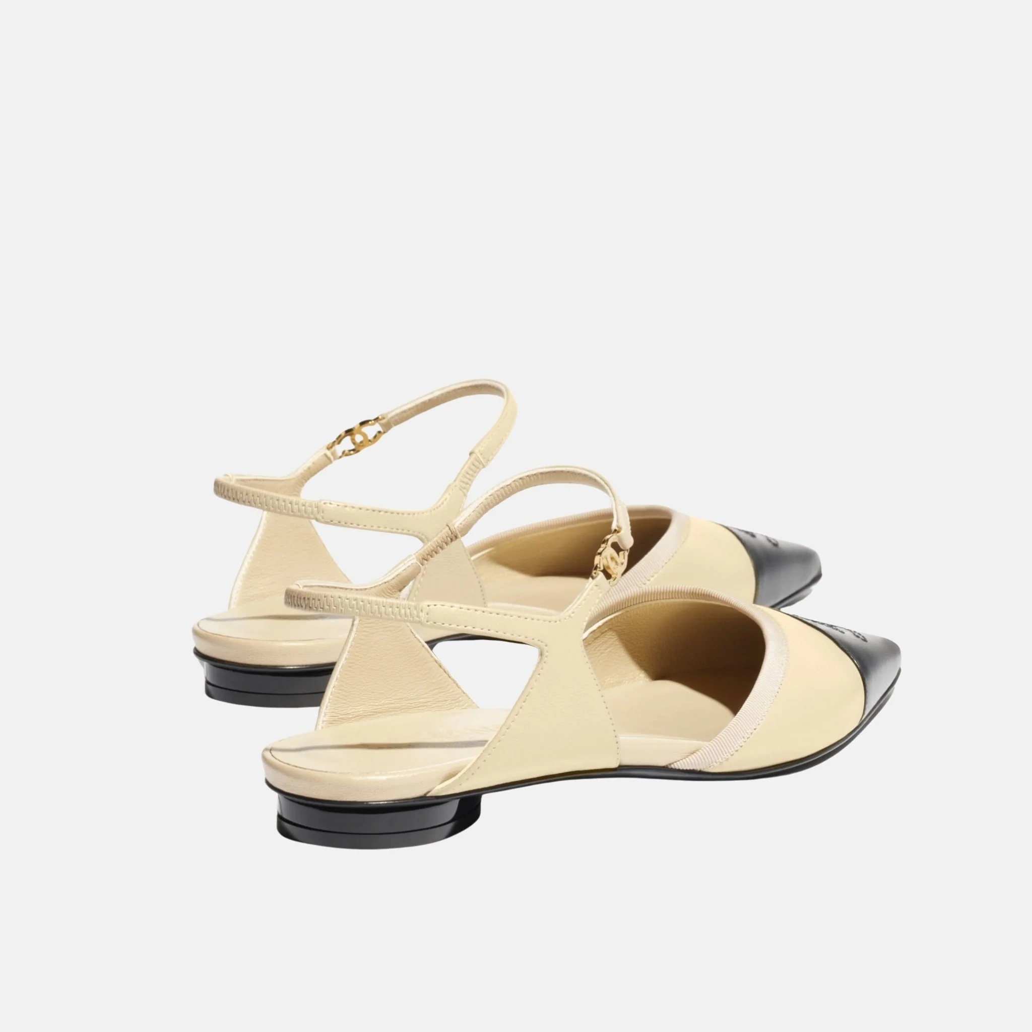 Slingbacks Beige in Iridescent Lambskin - Image 3
