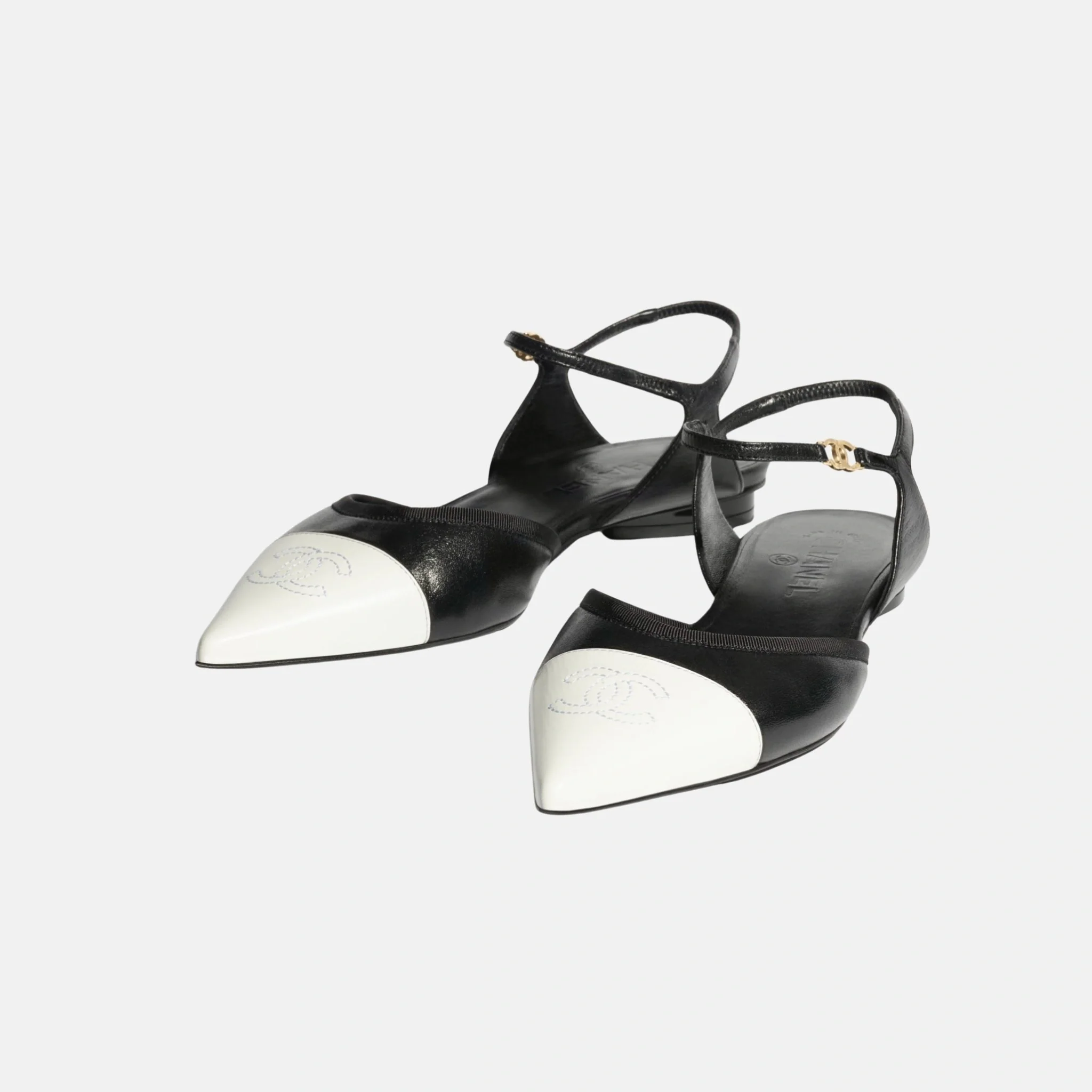 Slingbacks Beige in Iridescent Lambskin - Image 5