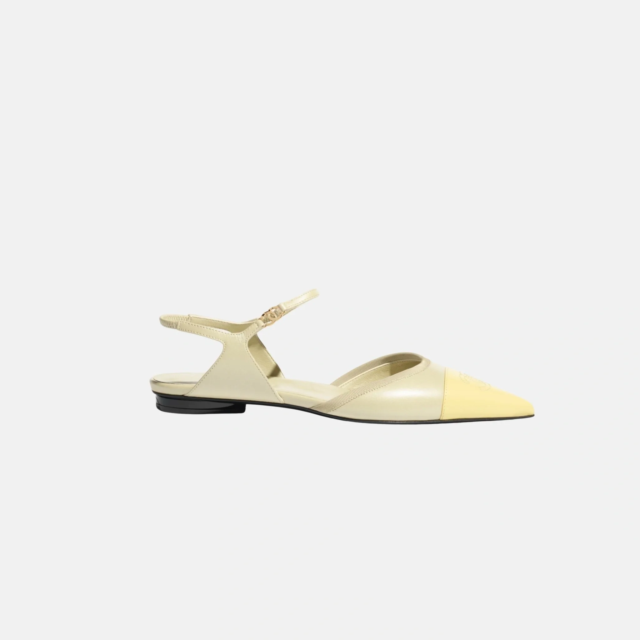 Slingbacks Beige in Iridescent Lambskin - Image 7