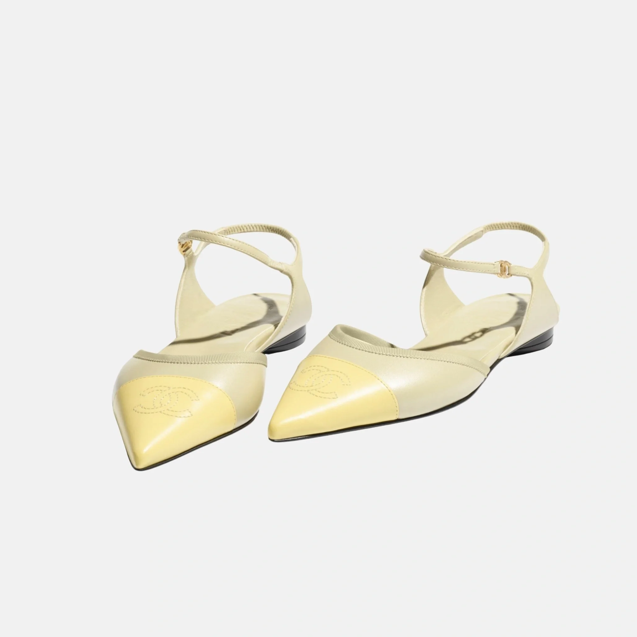 Slingbacks Beige in Iridescent Lambskin - Image 8