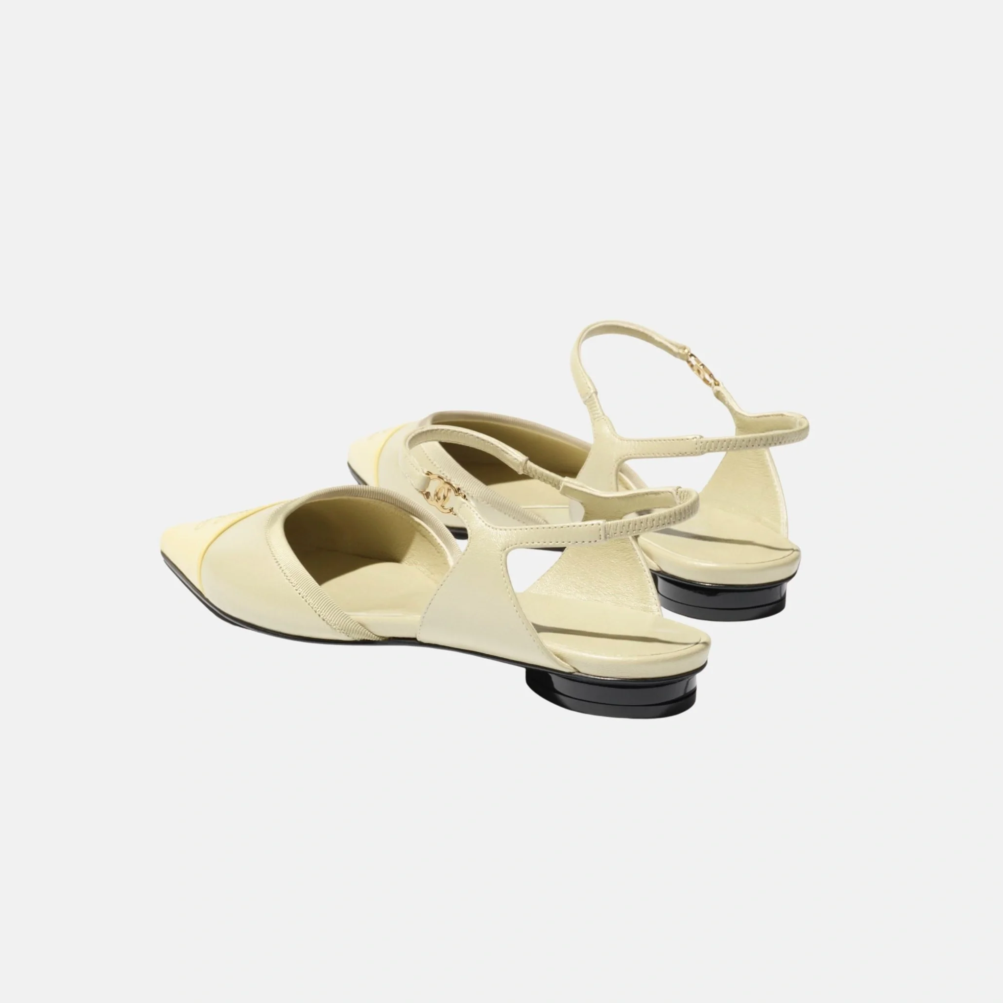 Slingbacks Beige in Iridescent Lambskin - Image 9