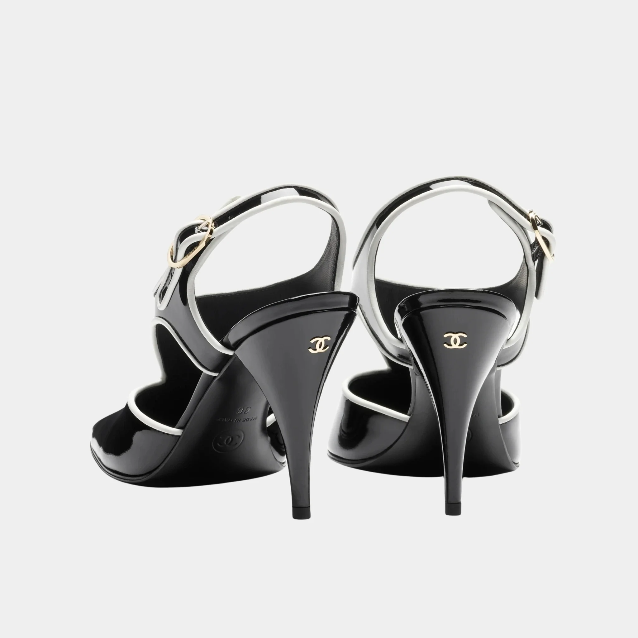Slingbacks in Patent Calfskin & Lambskin - Image 2