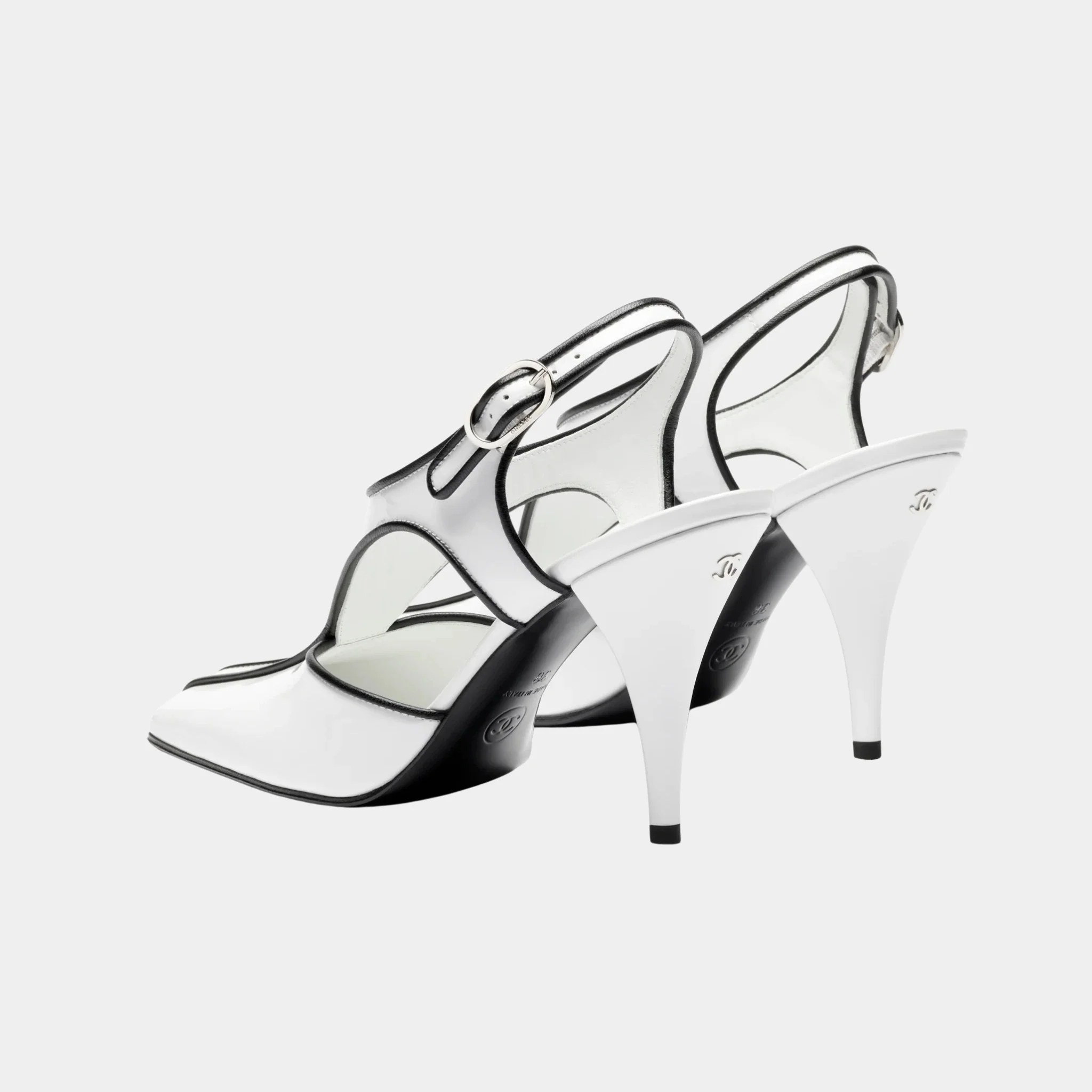 Slingbacks in Patent Calfskin & Lambskin - Image 5