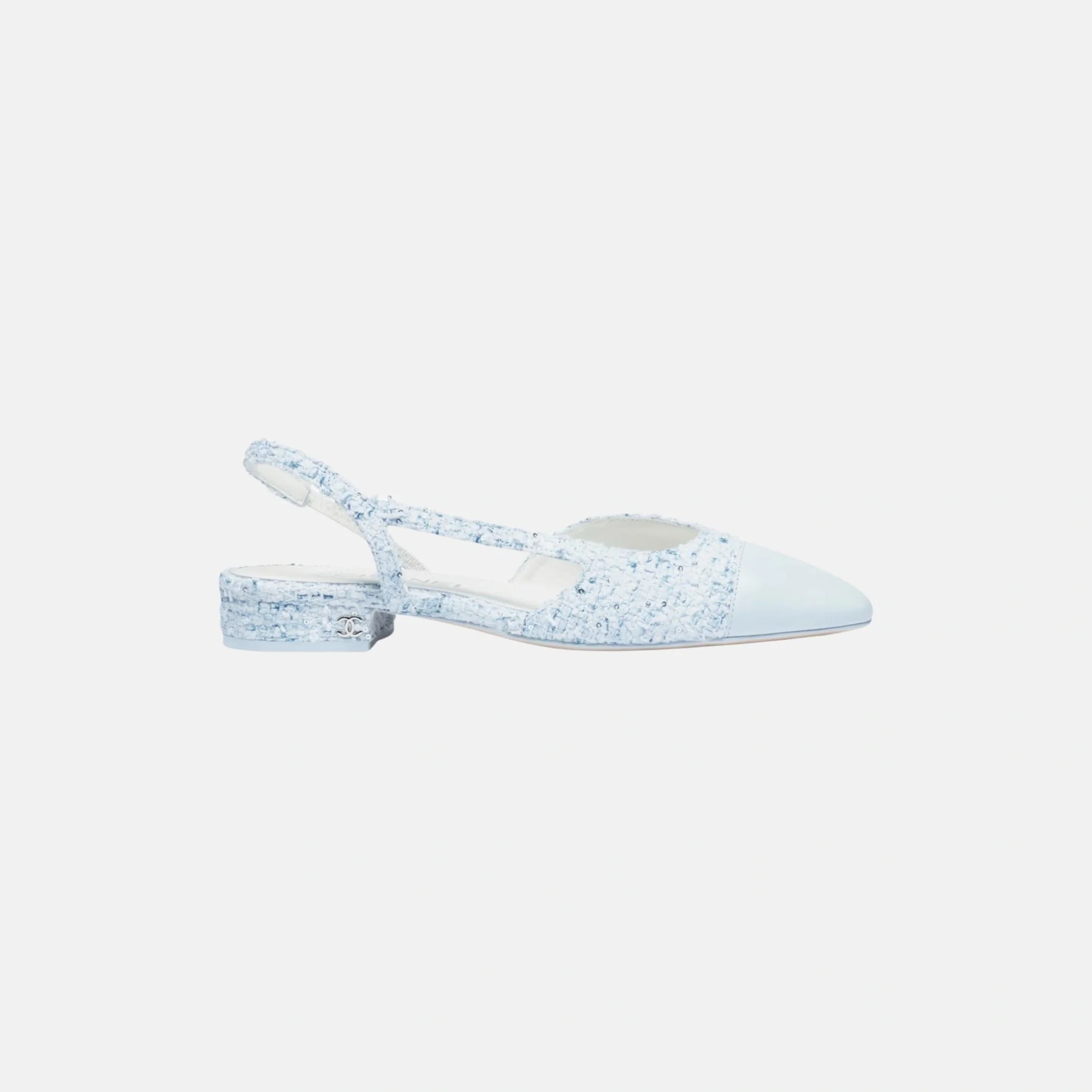 Slingbacks in Tweed and Lambskin