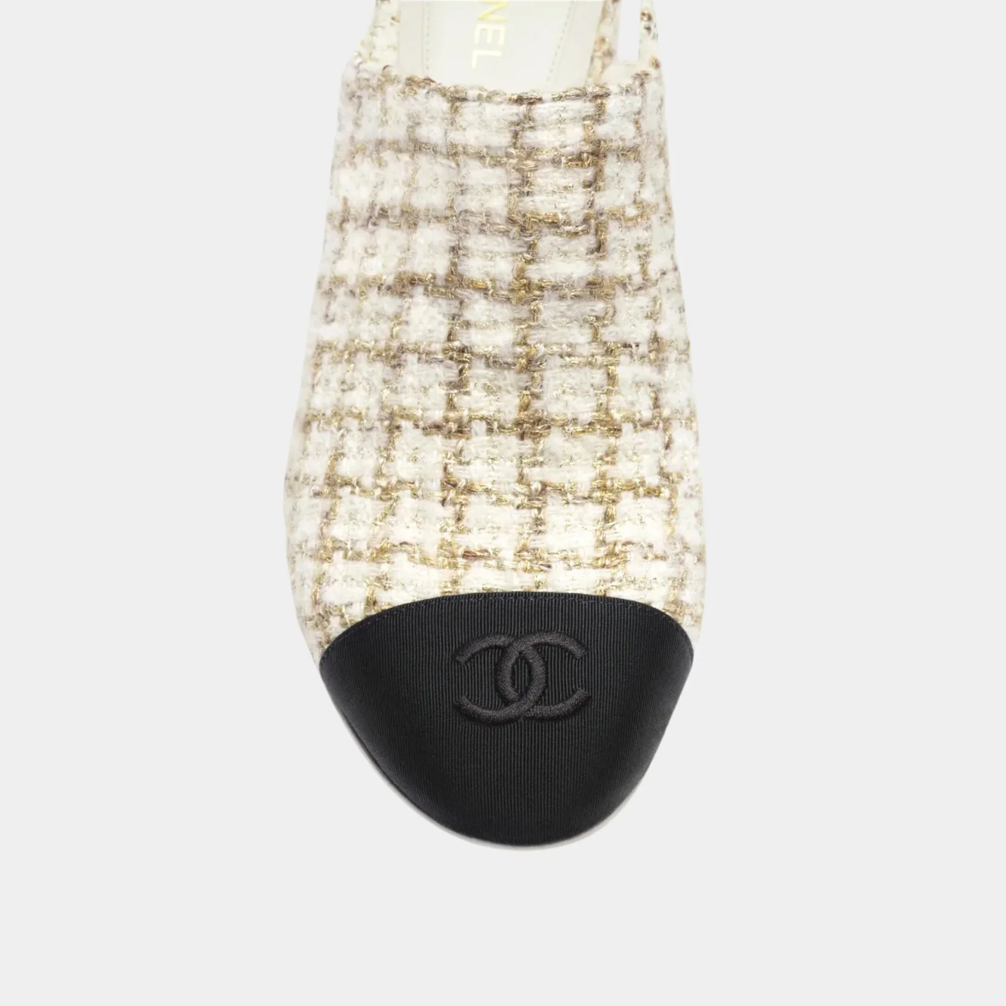 Slingbacks in Wool, Mohair Tweed & Grosgrain - Image 2