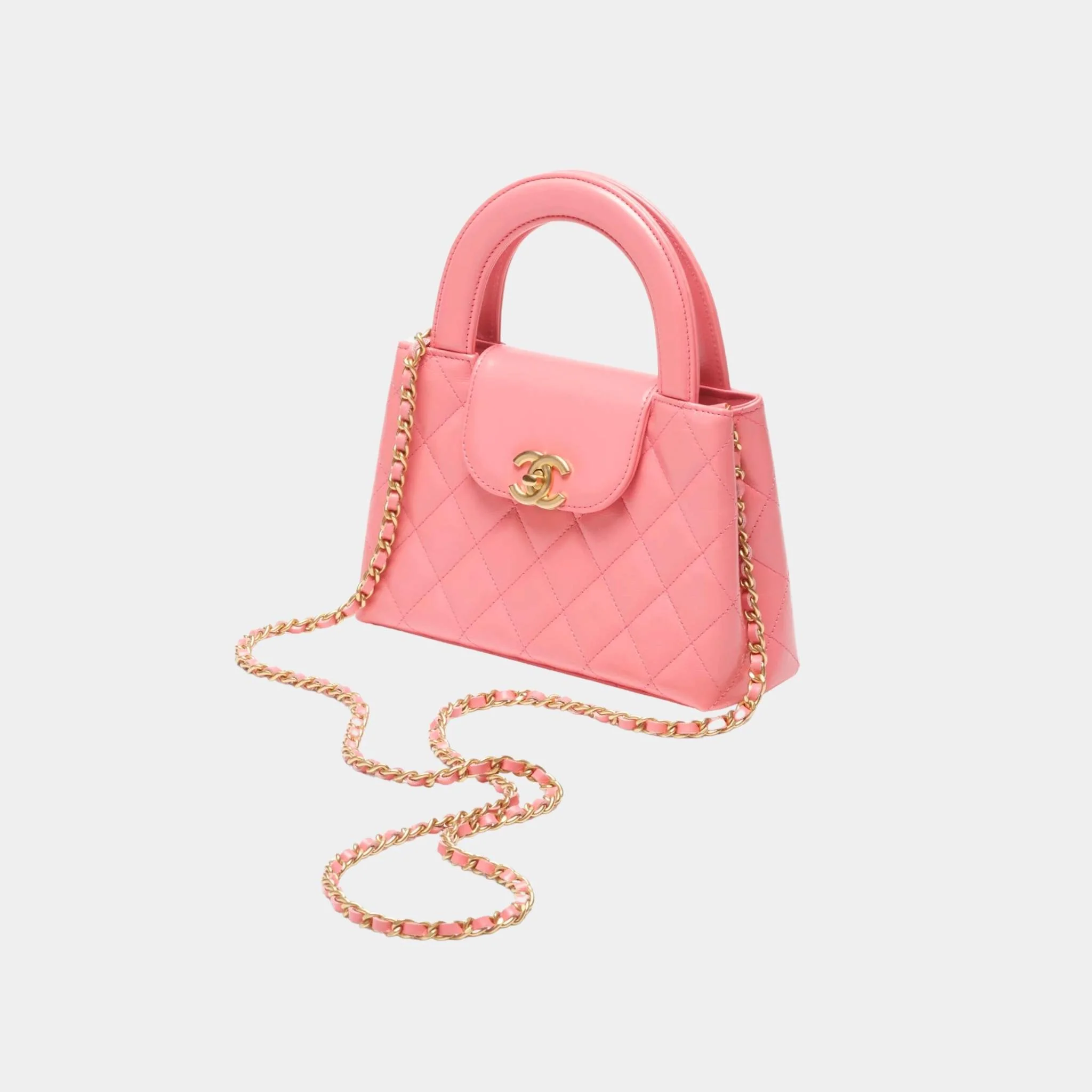 Small Cabas Pink Calfskin - Image 2