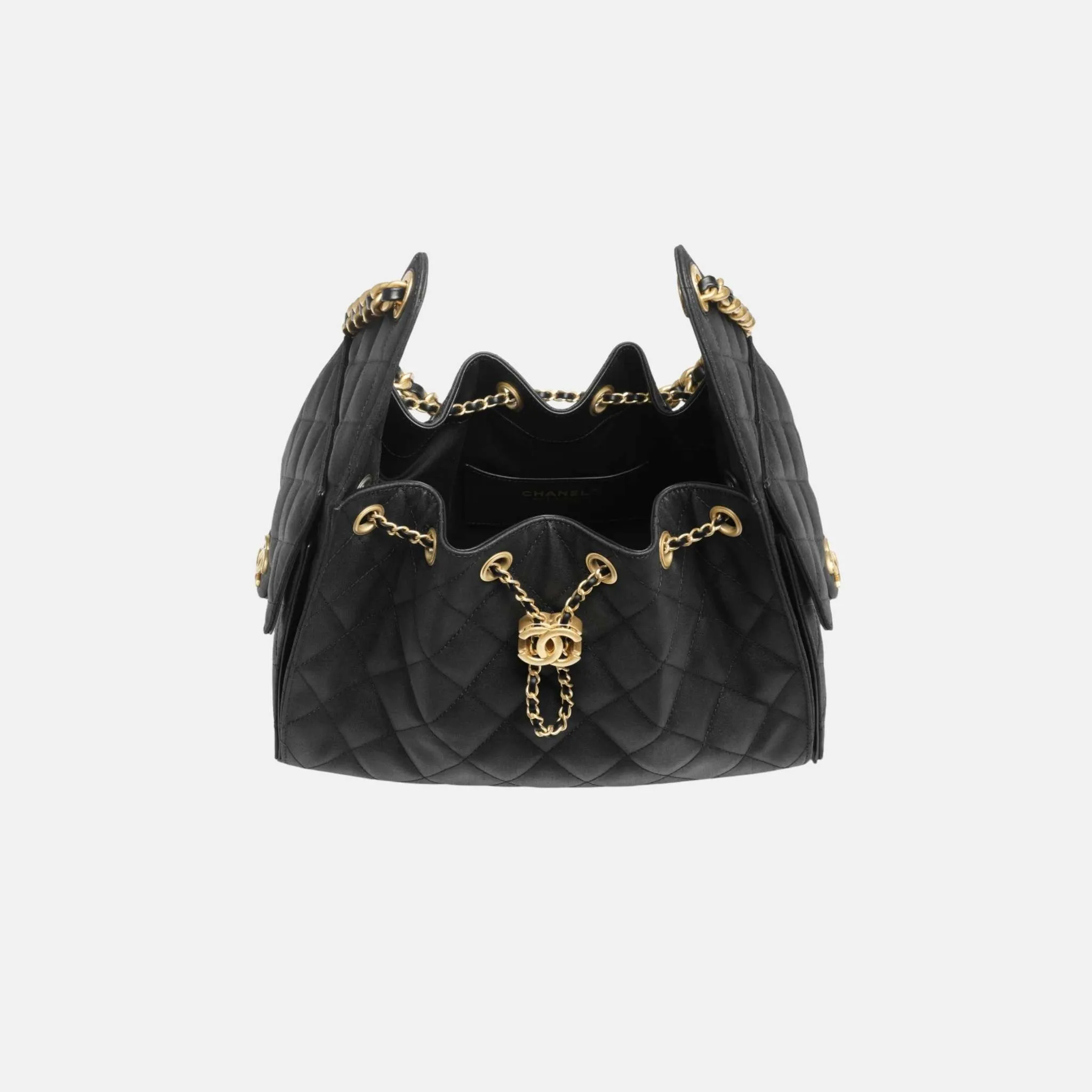 Small Chanel 25 Bag in Canvas and Gold Metal - Image 2