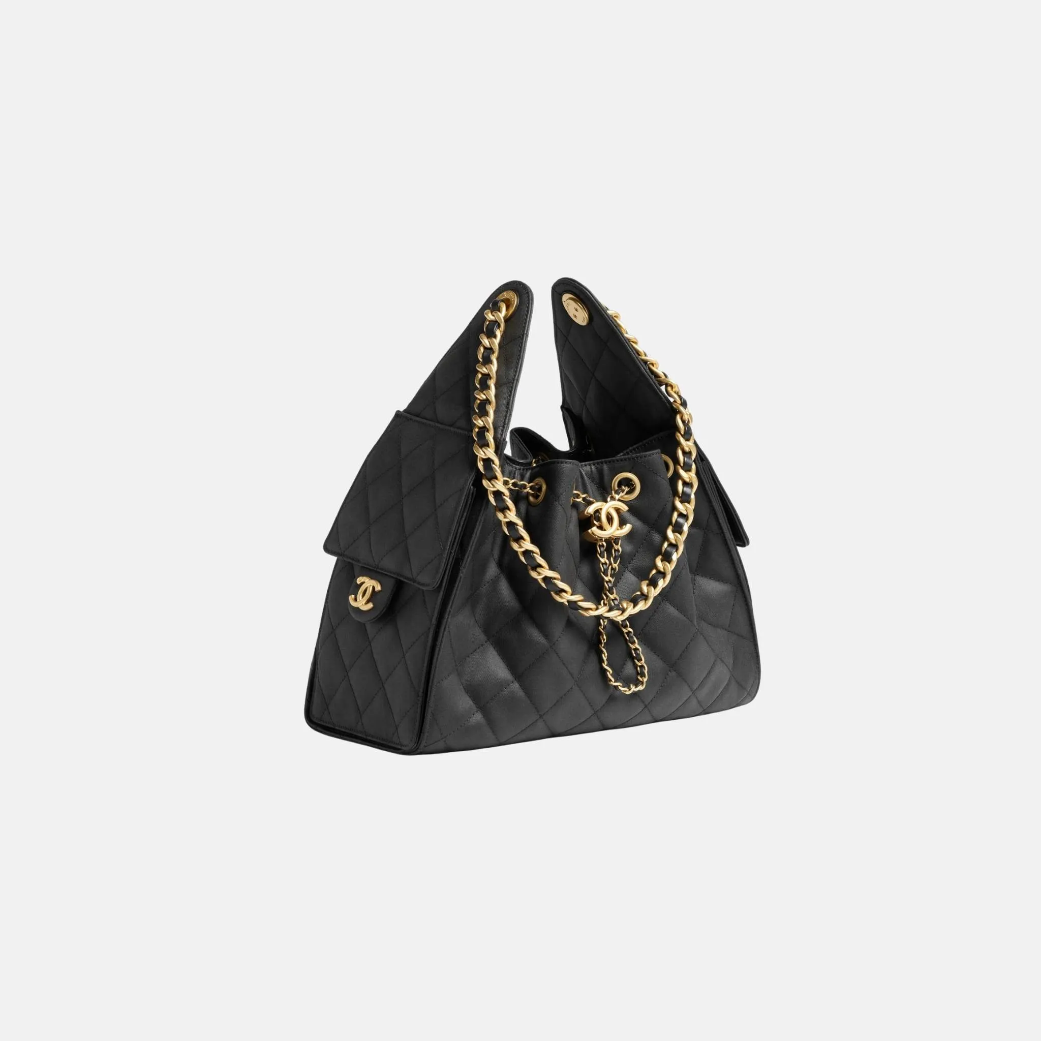 Small Chanel 25 Bag in Canvas and Gold Metal - Image 3