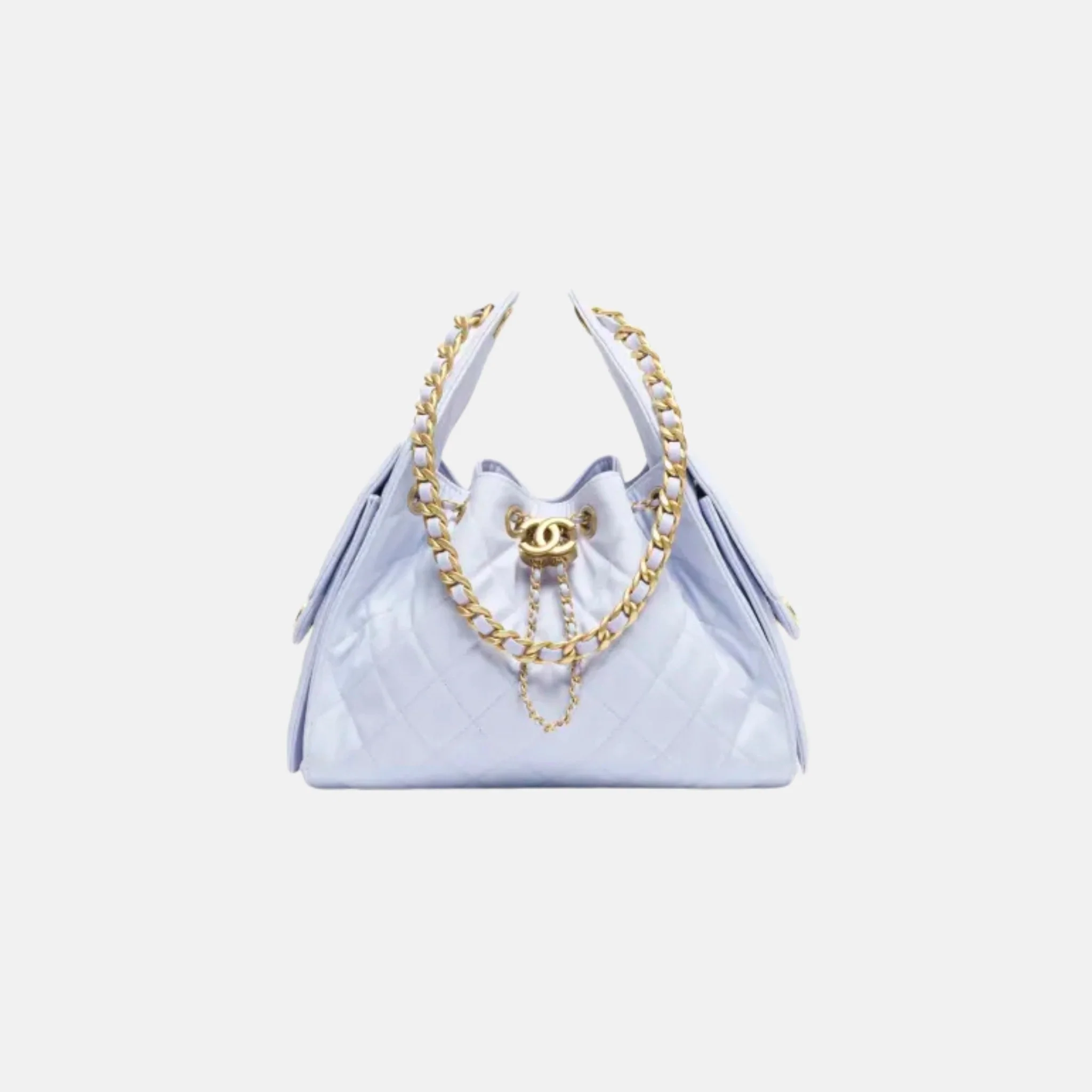 Small Chanel 25 Bag in Canvas and Gold Metal - Image 4