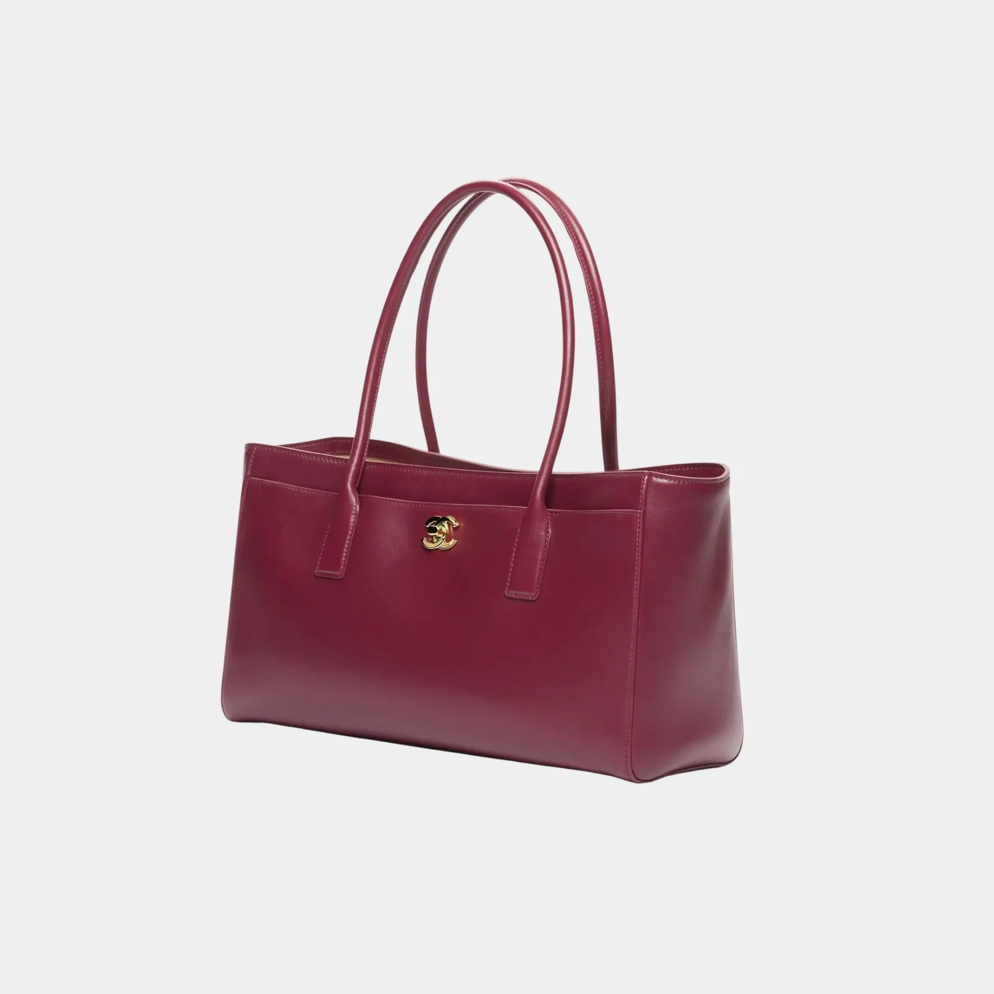 Small Shopping Bag Calfskin & Gold-Tone Metal