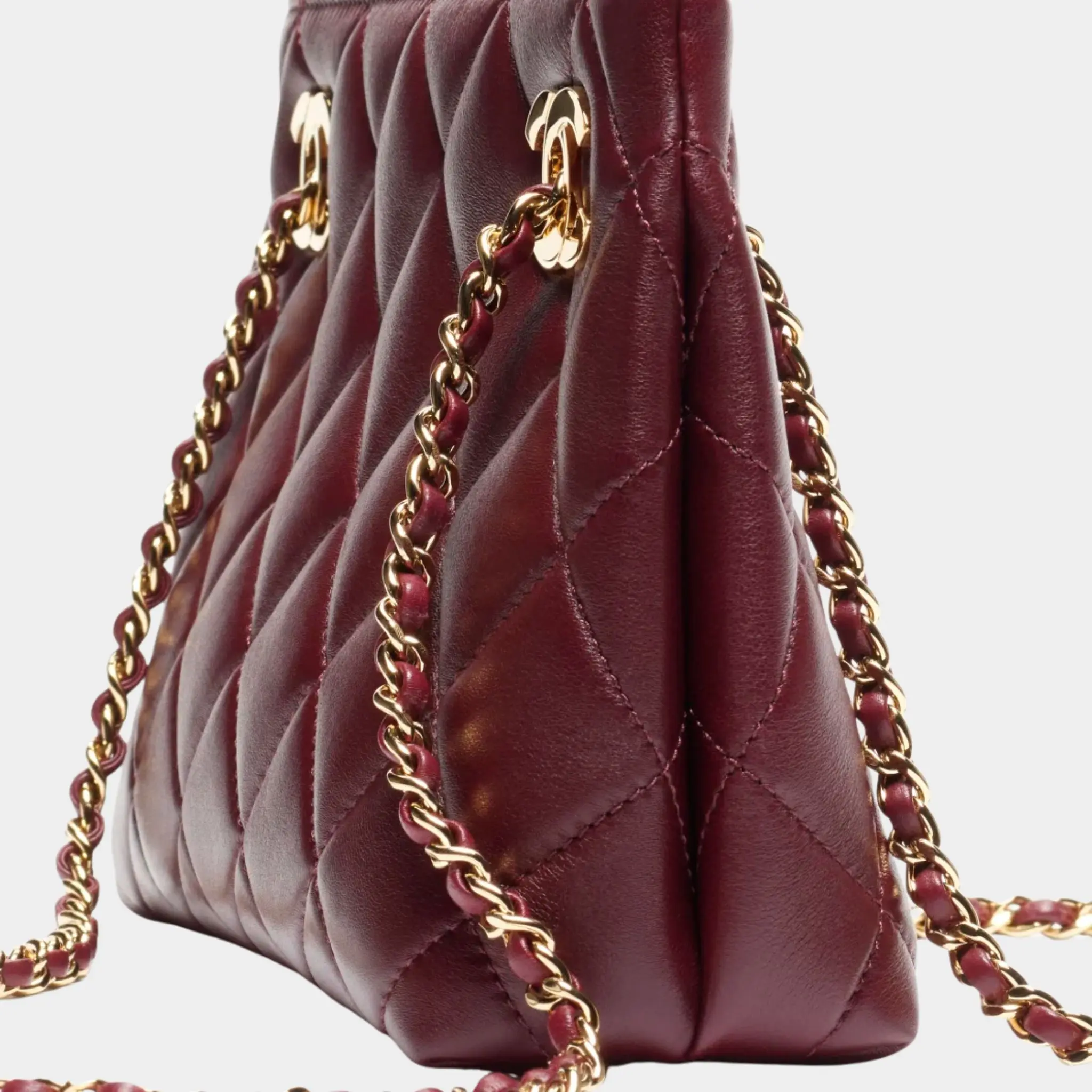Chanel Small Tote Bag Lamb & Gold-plated Metal - Image 2