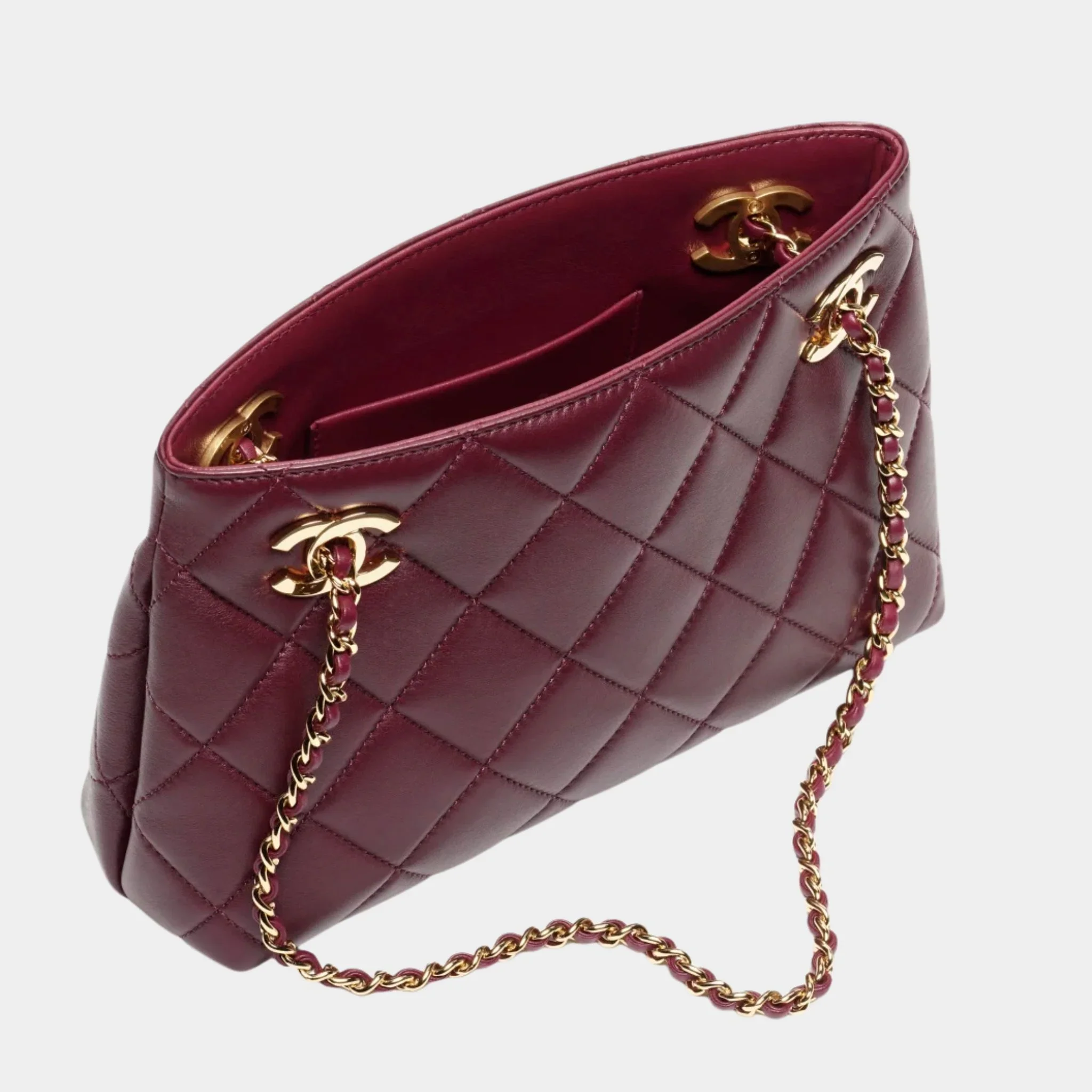 Chanel Small Tote Bag Lamb & Gold-plated Metal - Image 3