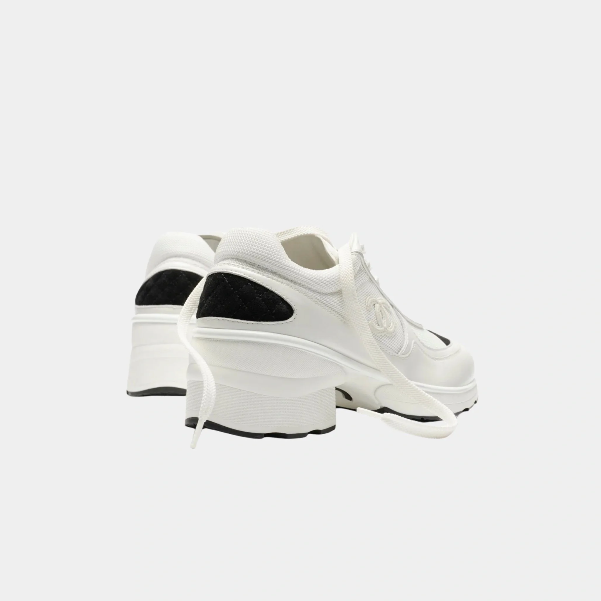 Sneakers in Mixed Fibers Shiny and Suede Calfskin - Image 5