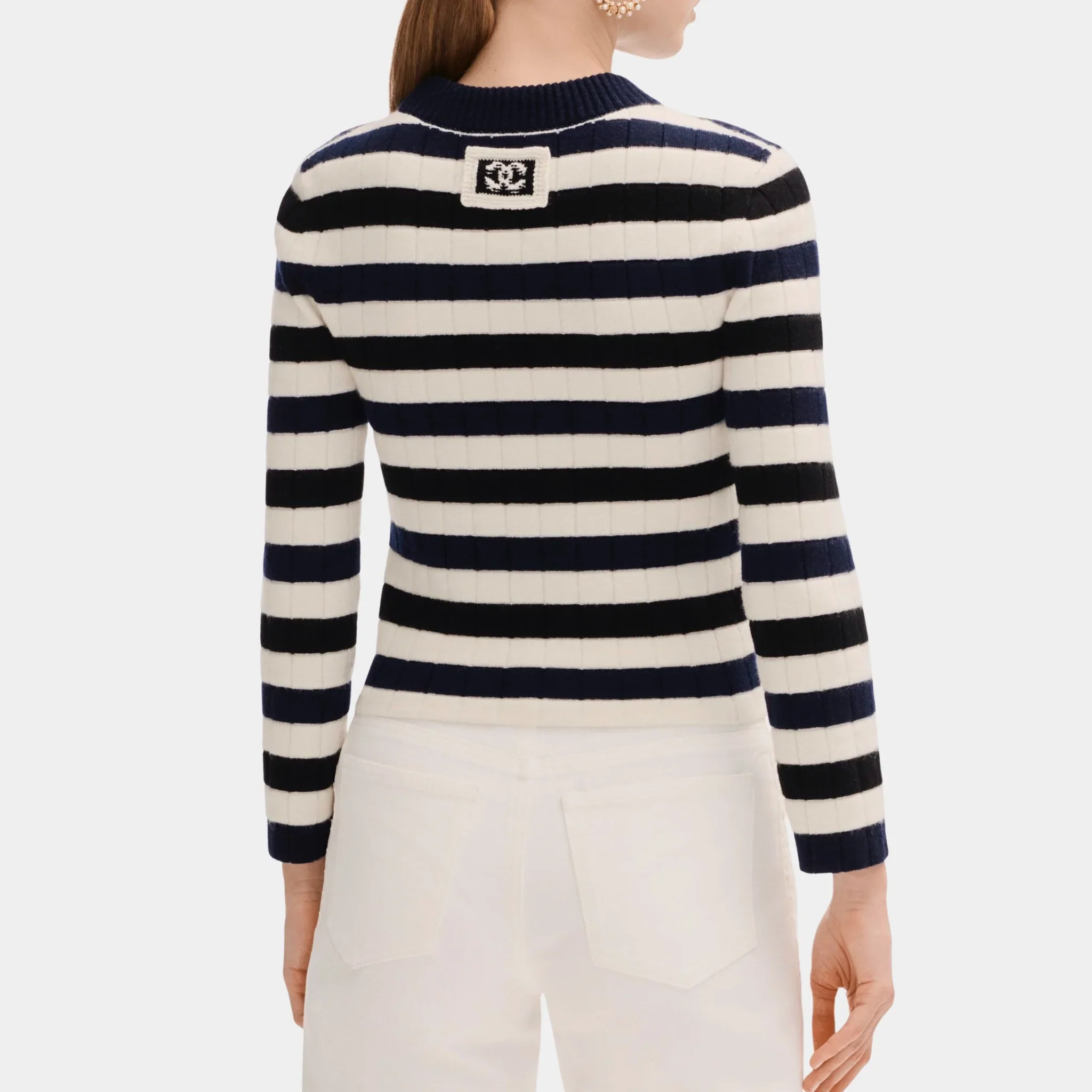 Striped Sweater in Cashmere - Image 2
