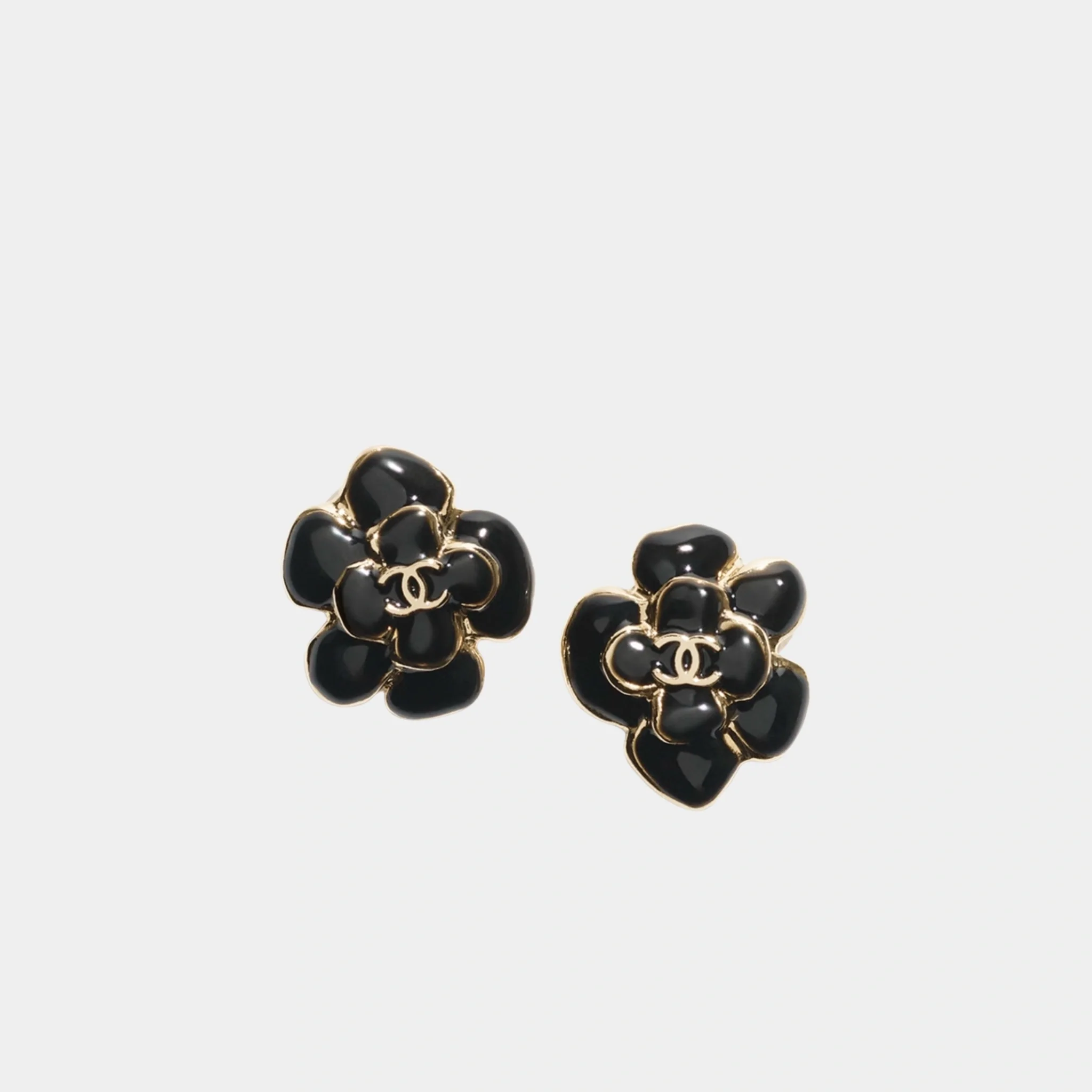 Stud Earrings in Metal and Resin - Image 2