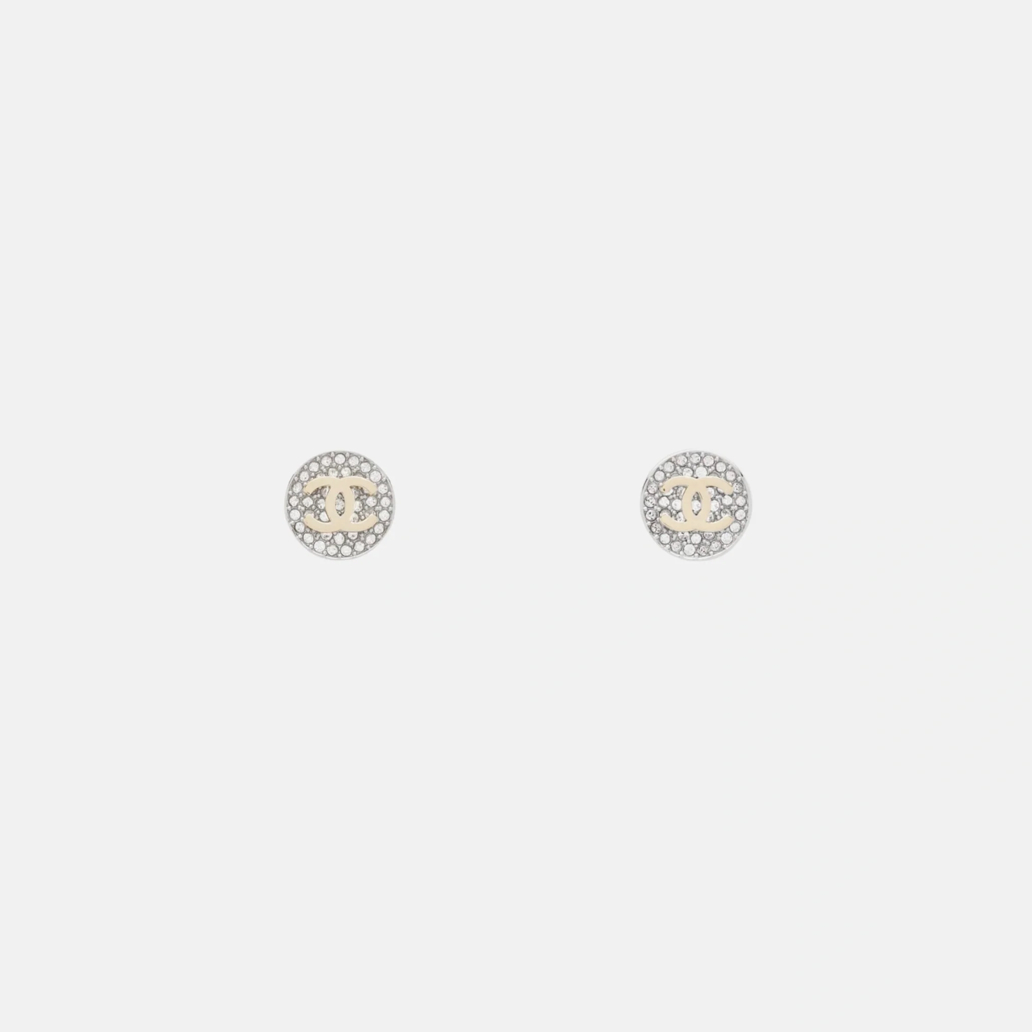 Stud Earrings in Metal and Diamantes