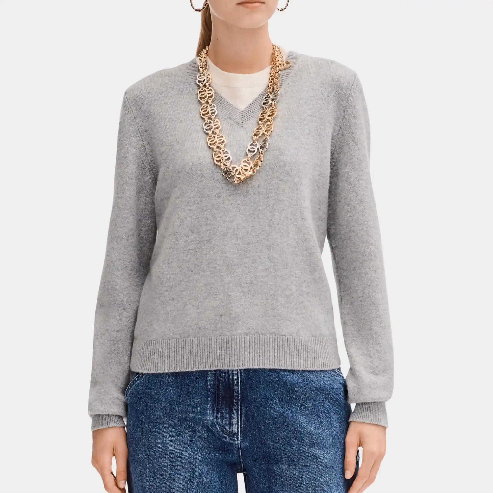 Sweater in Gray Cashmere