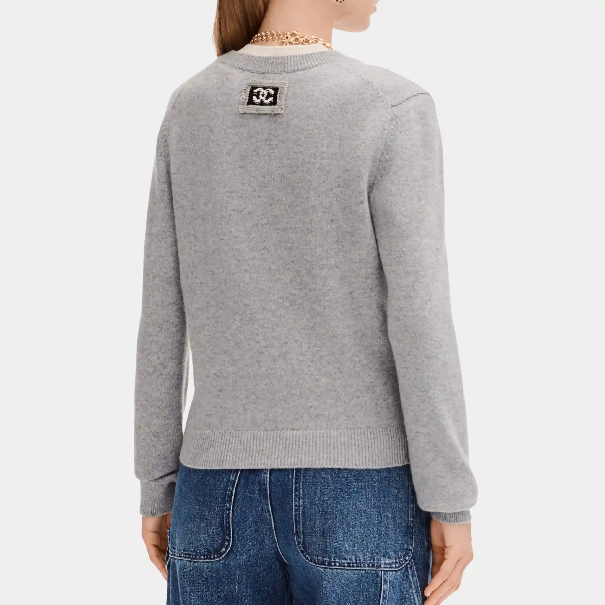 Sweater in Gray Cashmere - Image 2